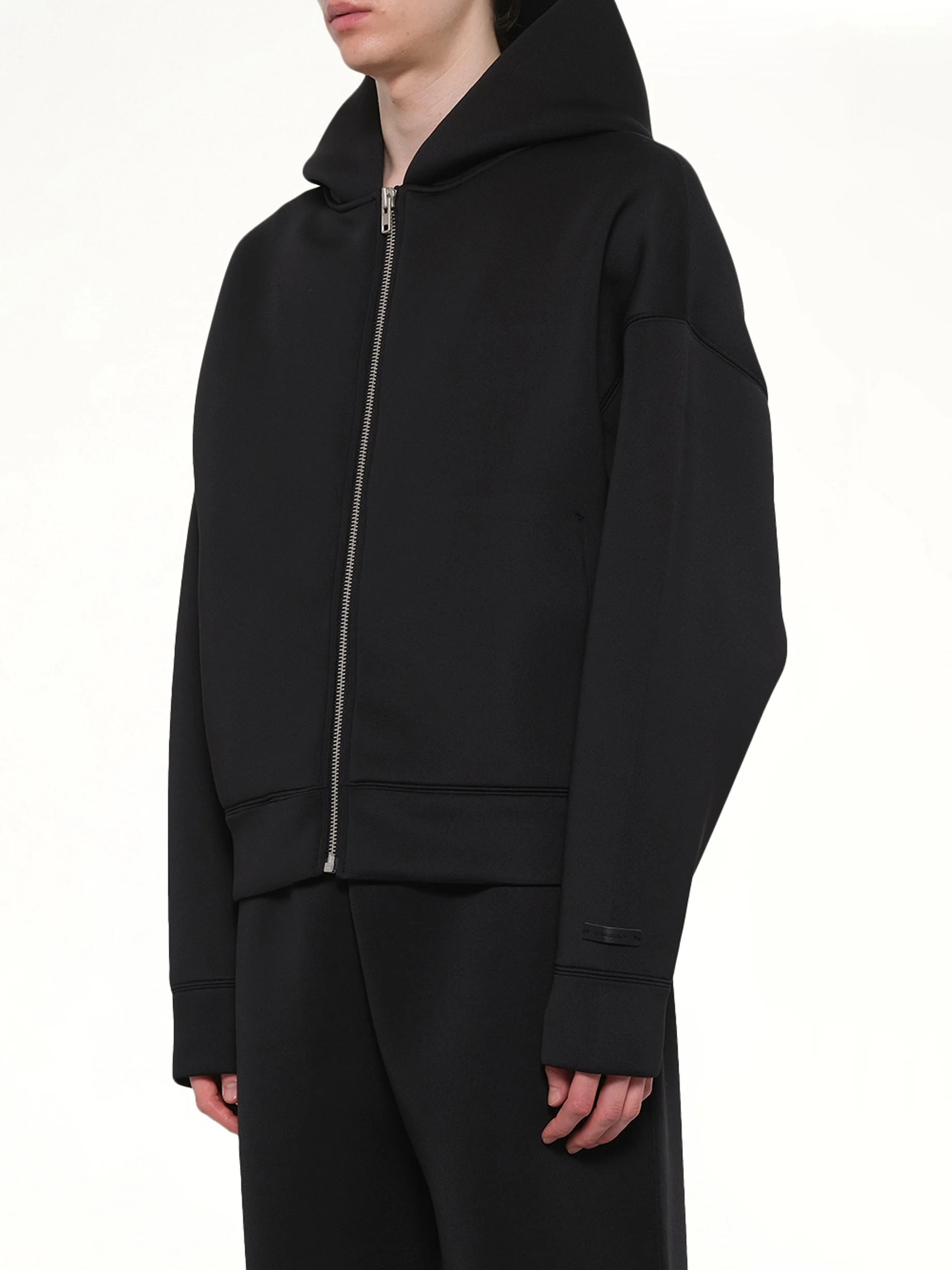 Scuba Zip Hood in Black - Image 3
