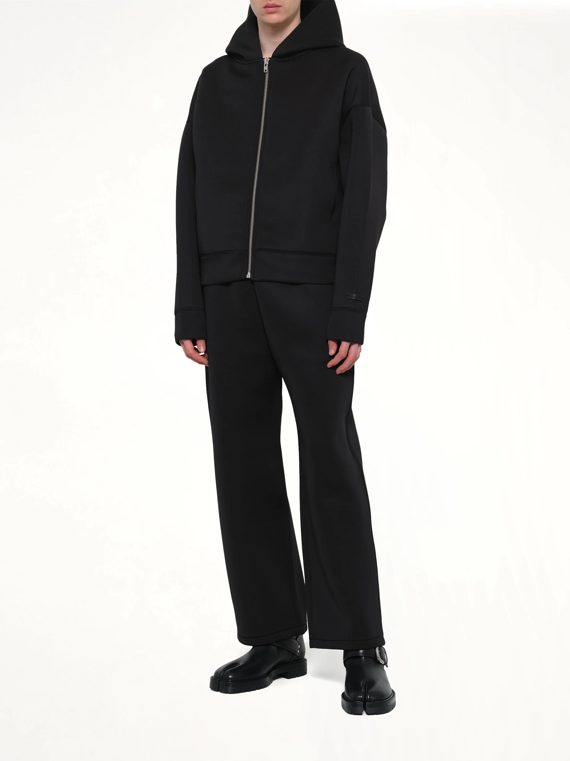 Scuba Zip Hood in Black - Image 4