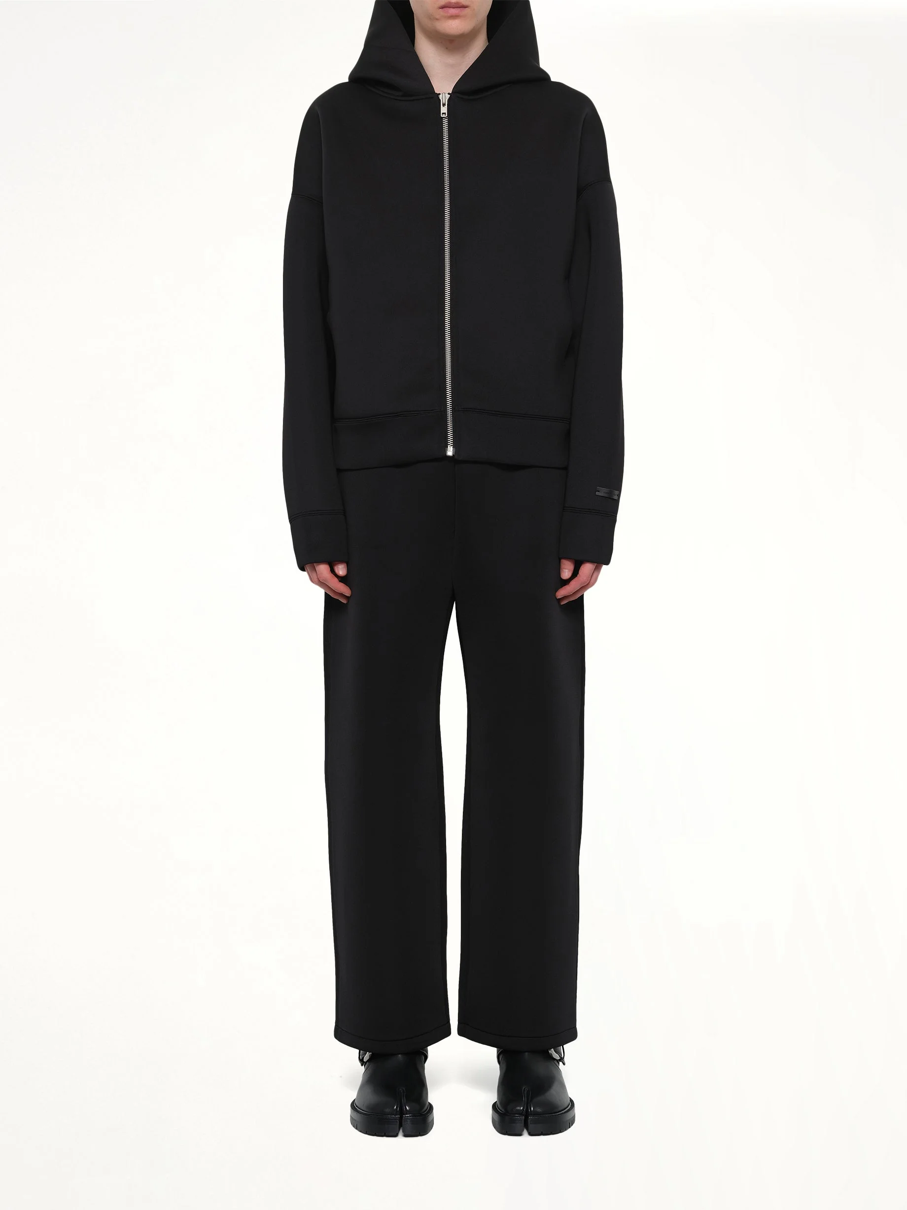 Scuba Zip Hood in Black - Image 7