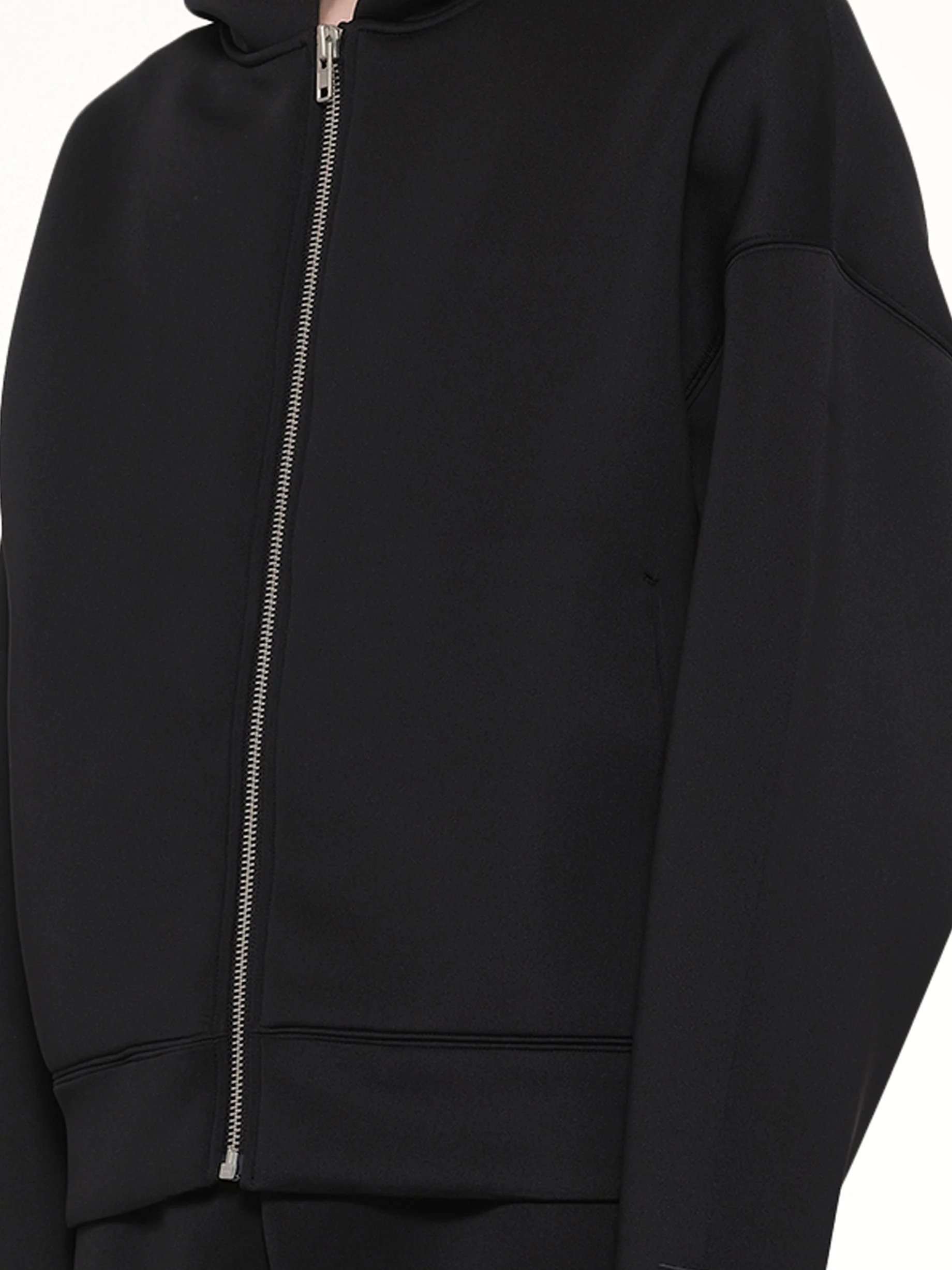 Scuba Zip Hood in Black - Image 8