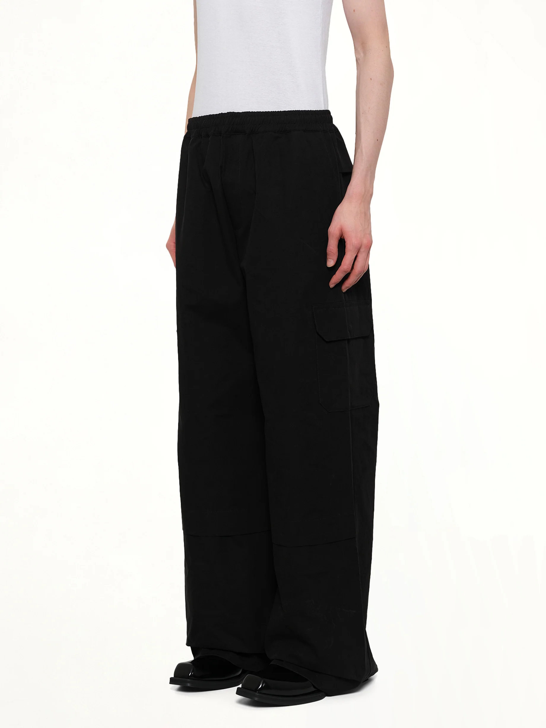 Sculpted Track Trouser in Black - Image 3