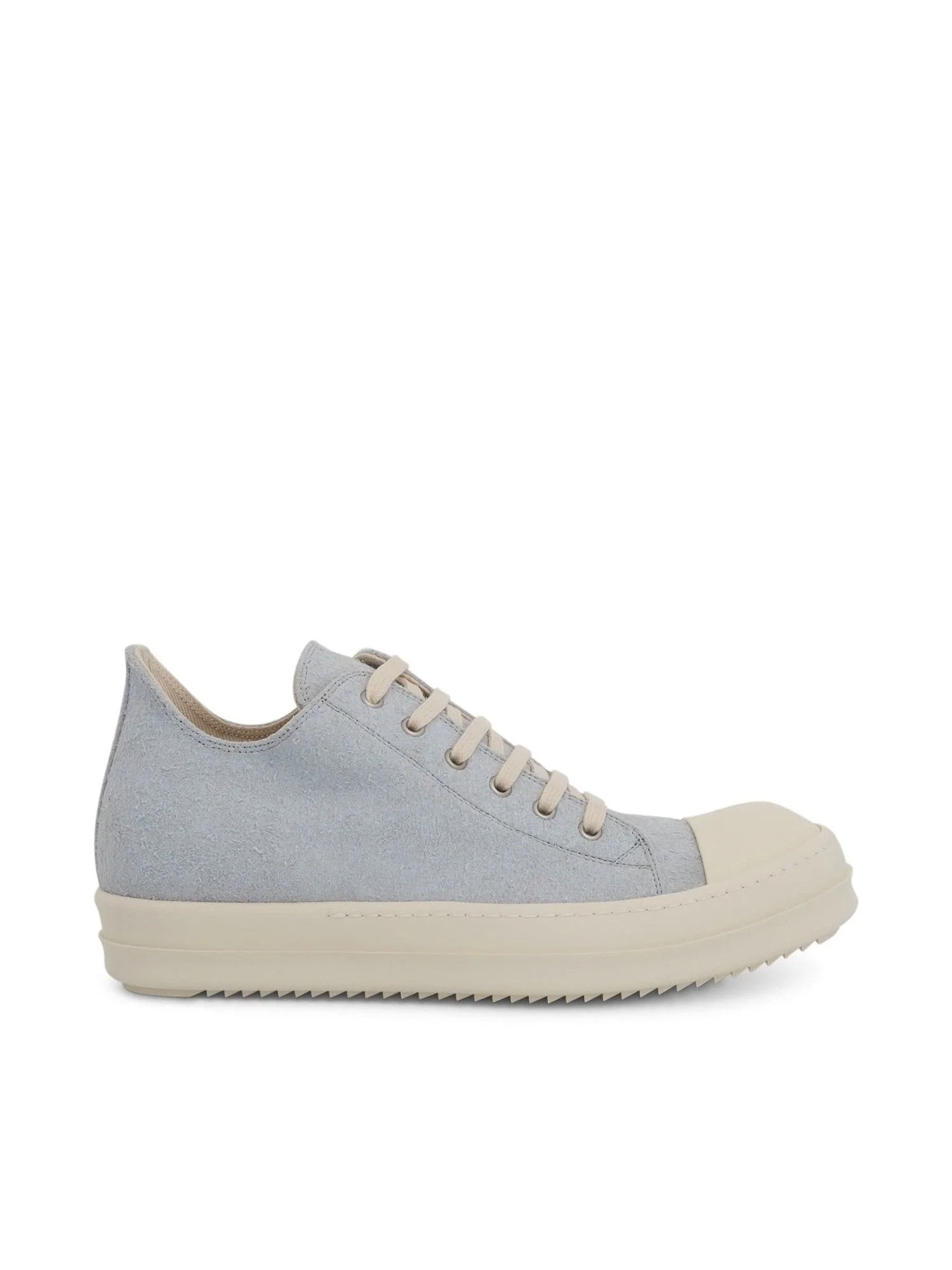 Shaggy Cotton Suede Low Sneakers in Oyster/Milk