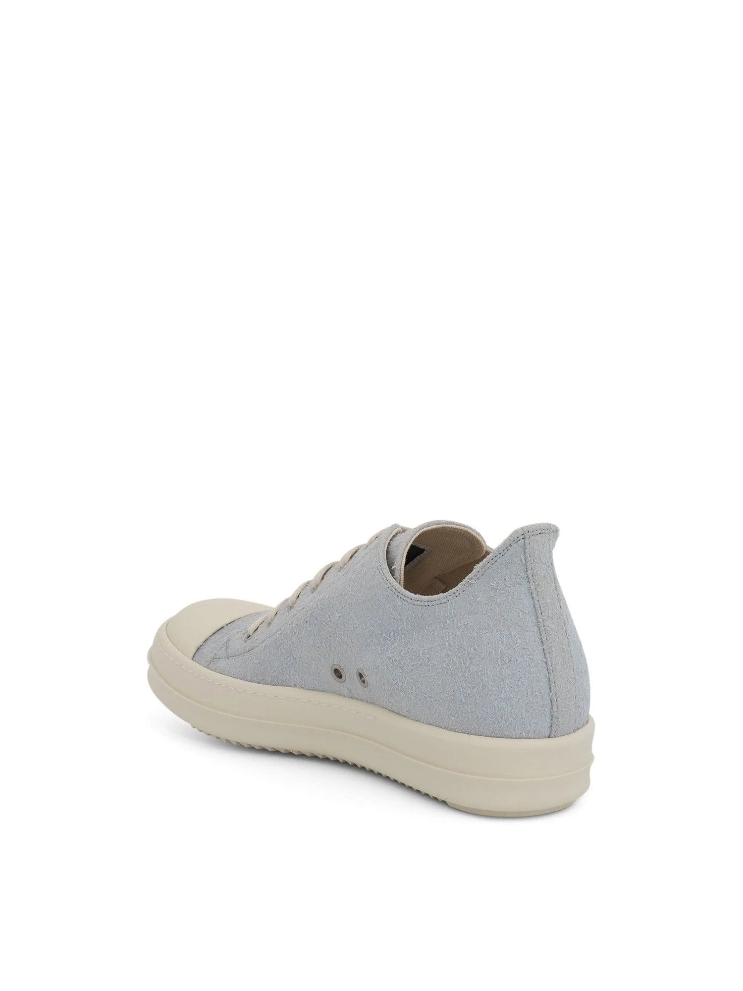Shaggy Cotton Suede Low Sneakers in Oyster/Milk - Image 3