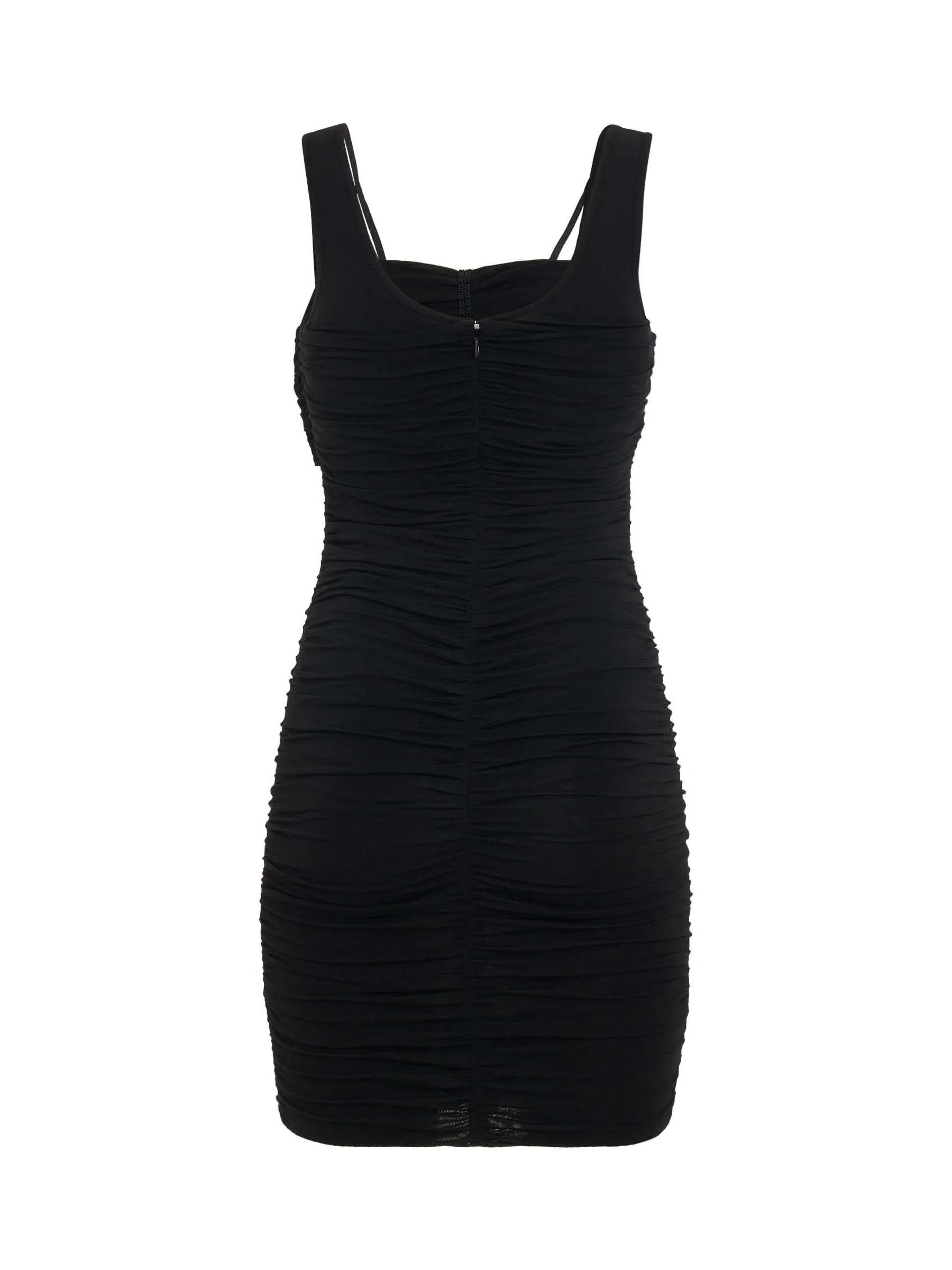 Shiny Crepe Jersey Midi Dress in Black - Image 4