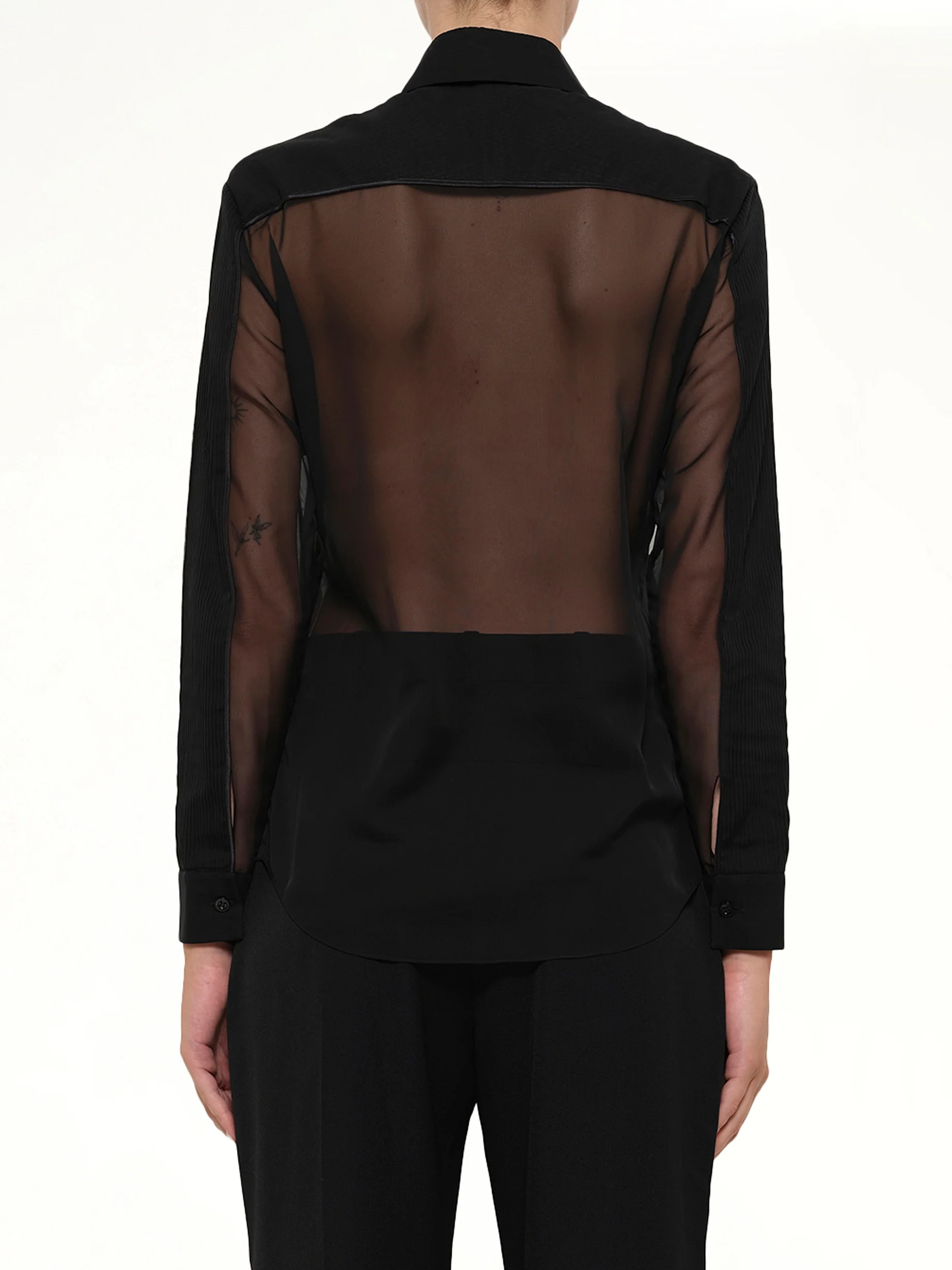 Mesh Shirt in Black - Image 3