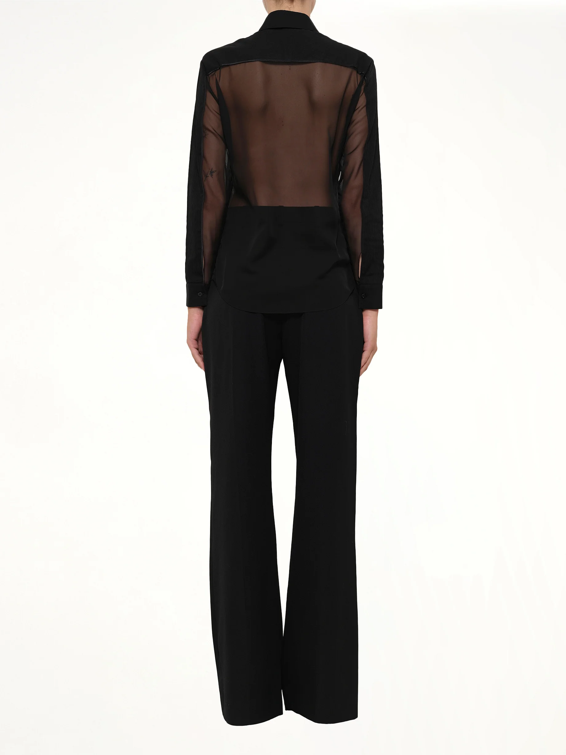 Mesh Shirt in Black - Image 4