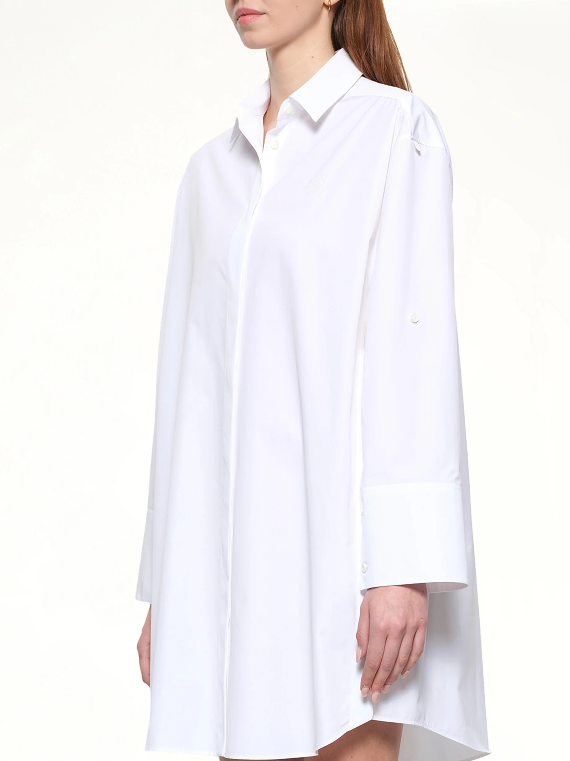 Shirt Dress in White - Image 3