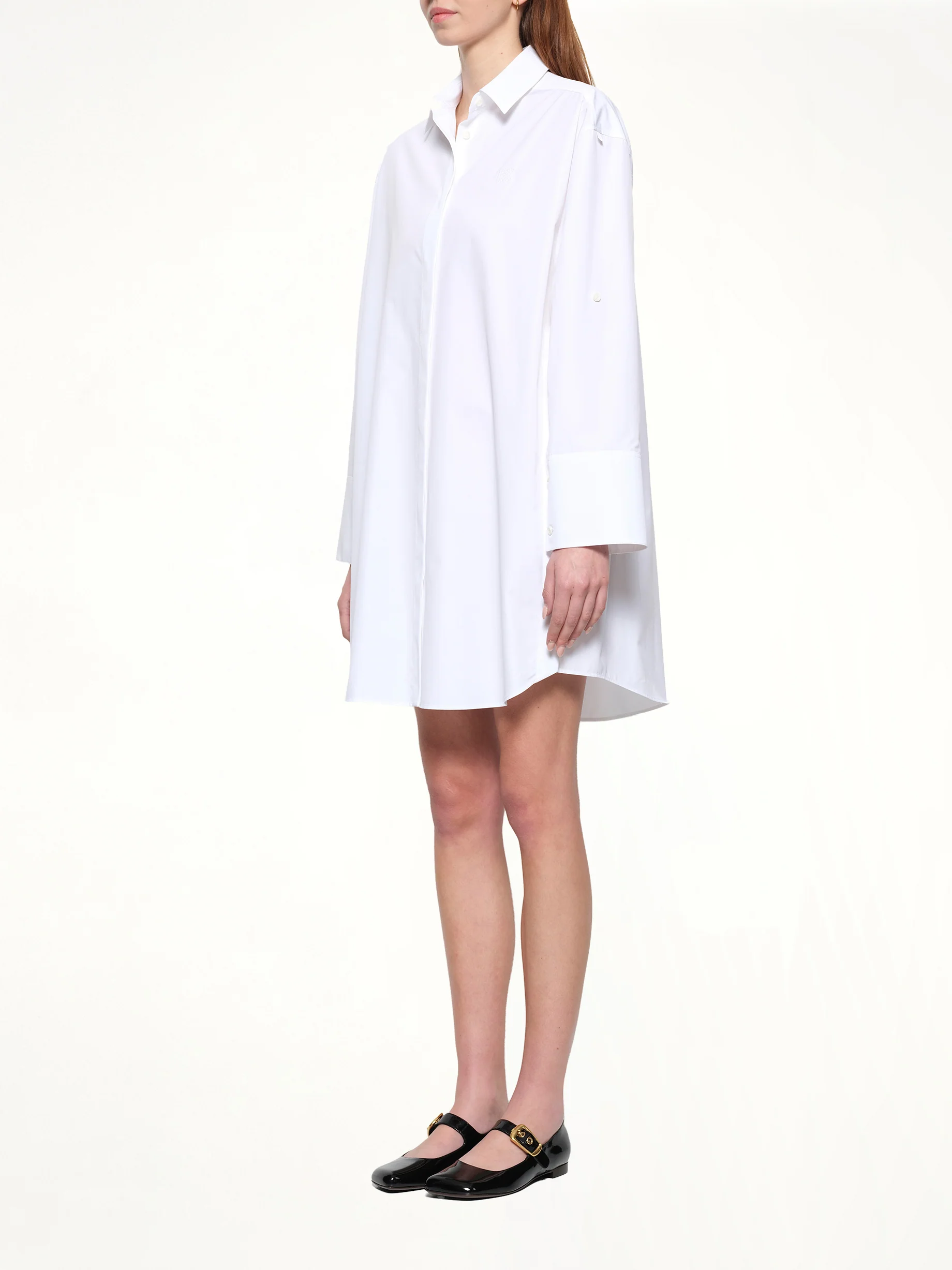 Shirt Dress in White - Image 7