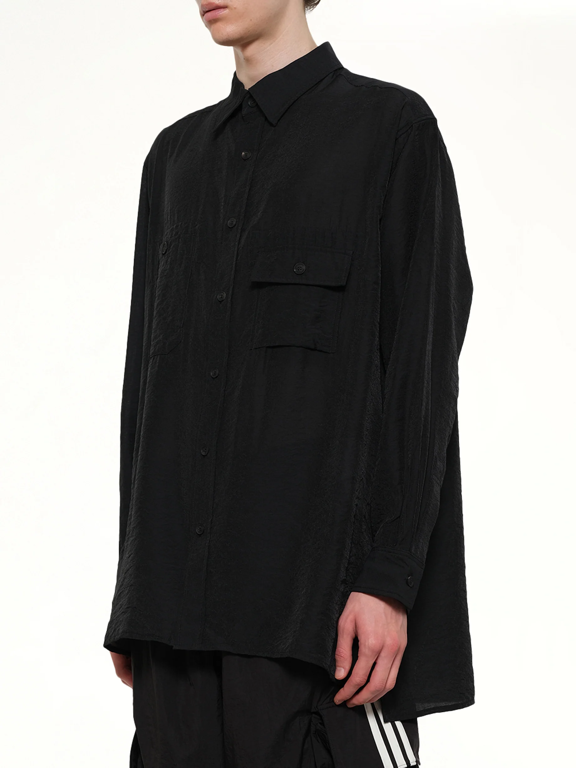 Shirt Longsleeved in Black - Image 3
