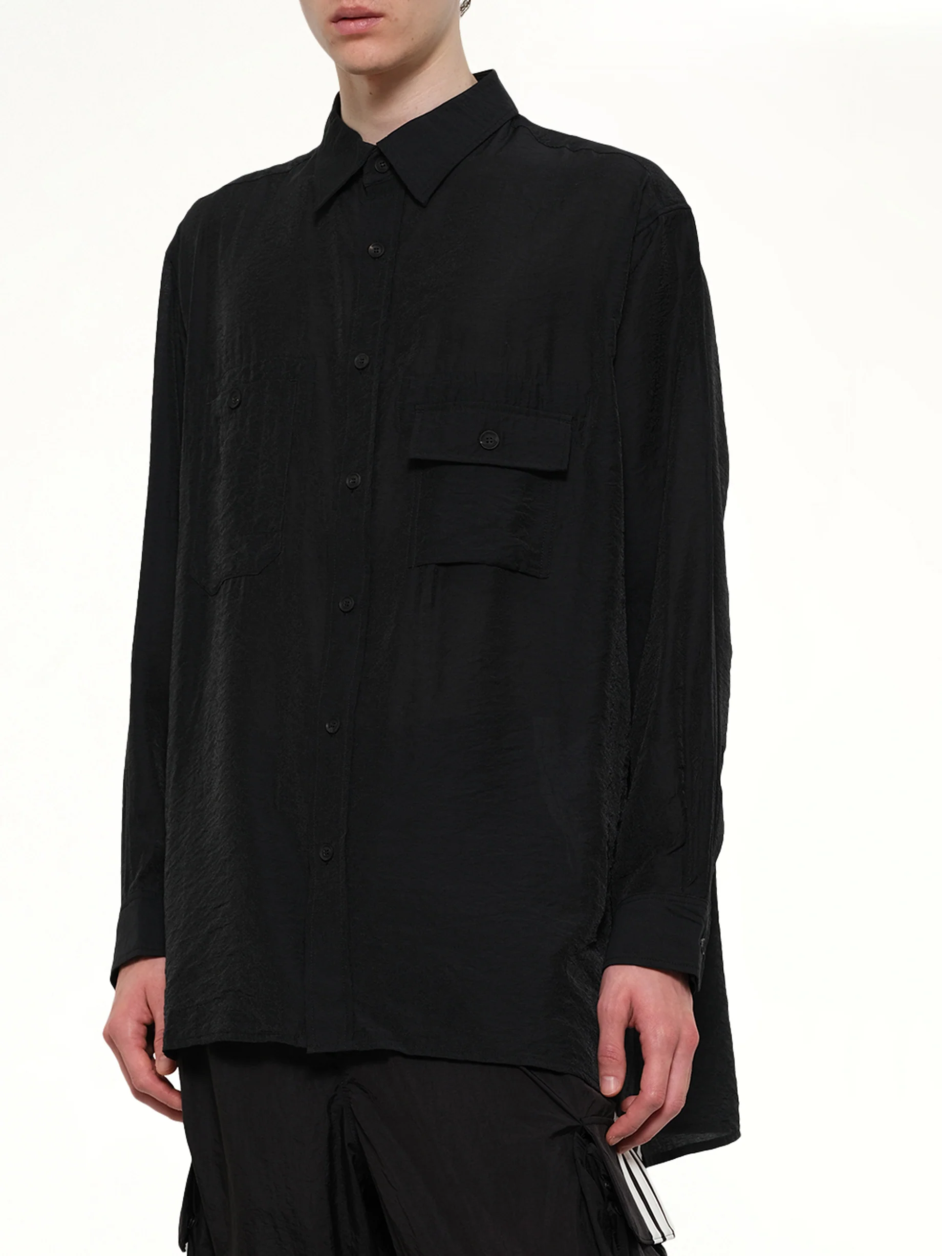 Shirt Longsleeved in Black - Image 6