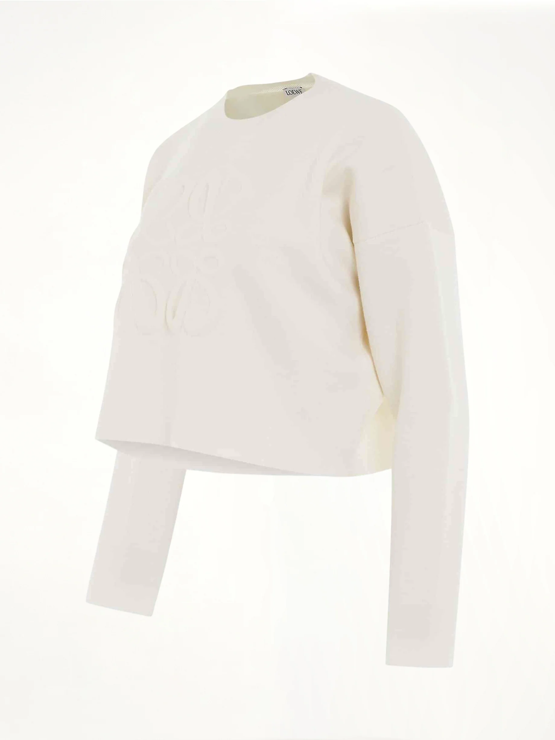 Short Anagram Sweater in White - Image 2