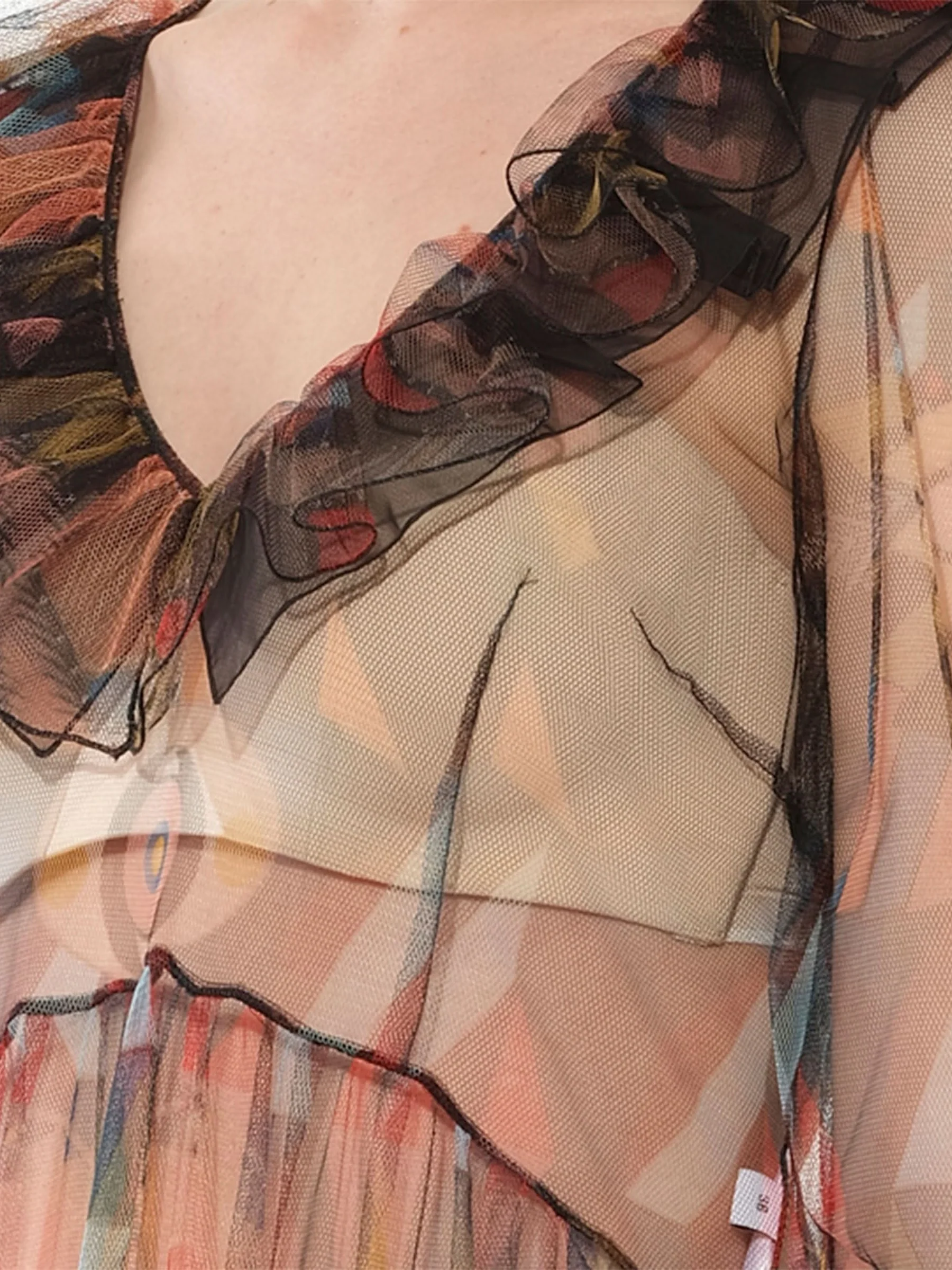 Short Dress in Sheer Multicolour - Image 2