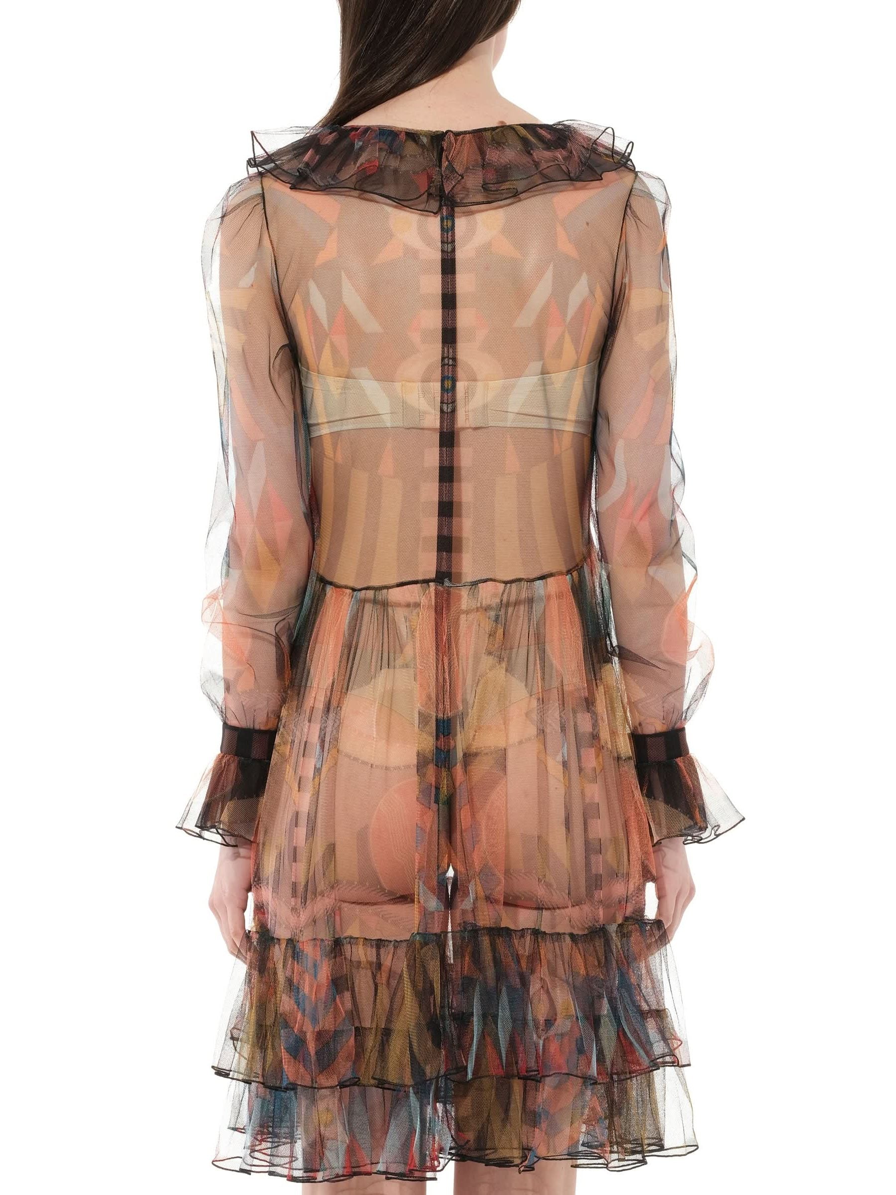 Short Dress in Sheer Multicolour - Image 6