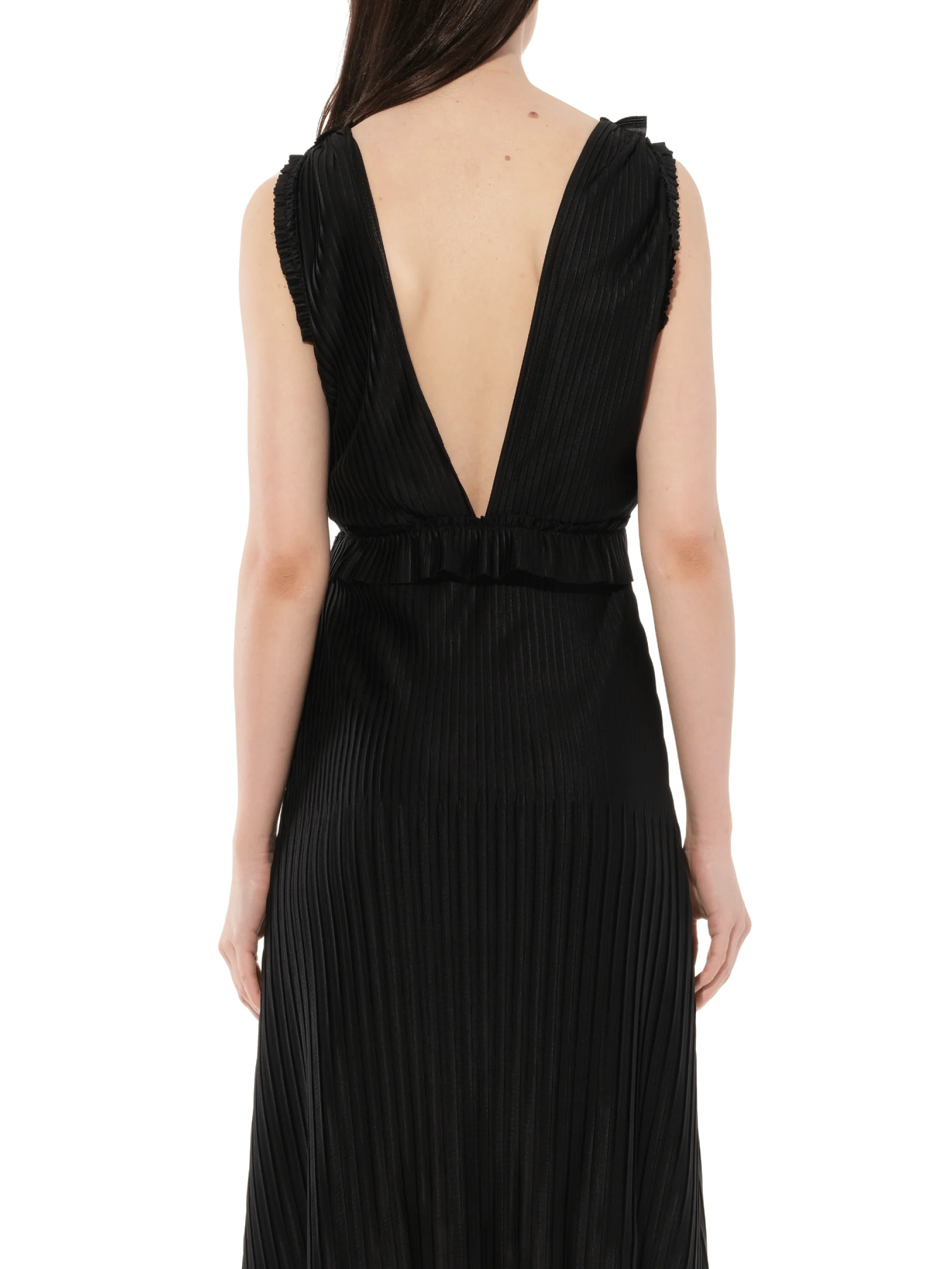Short Pleated Dress in Black - Image 6