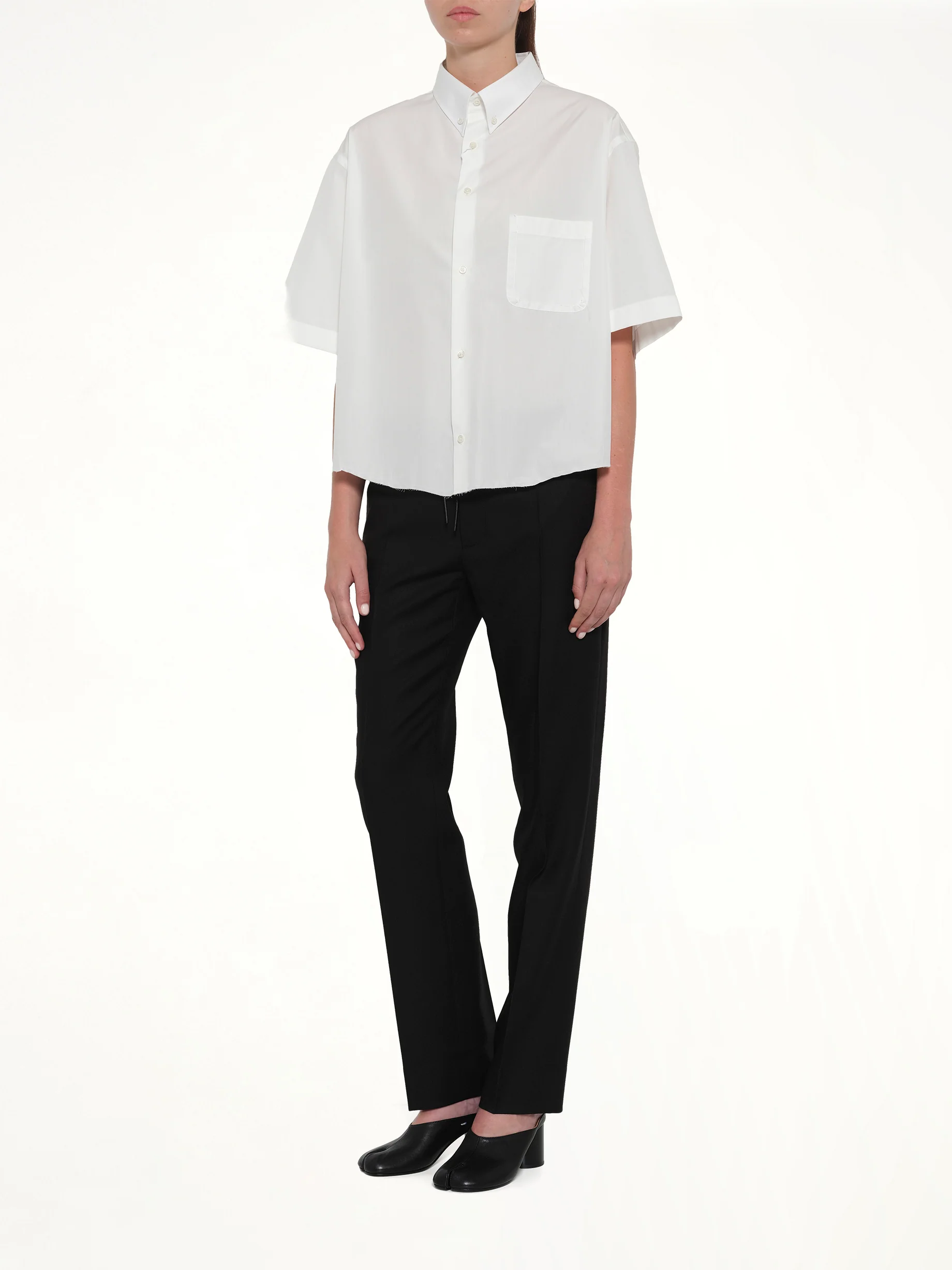 Short Sleeve Shirt in Off White - Image 4