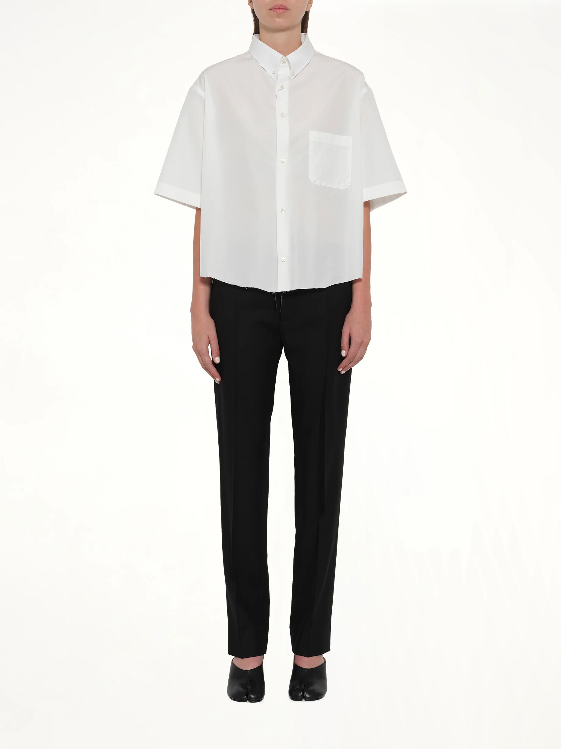 Short Sleeve Shirt in Off White - Image 7