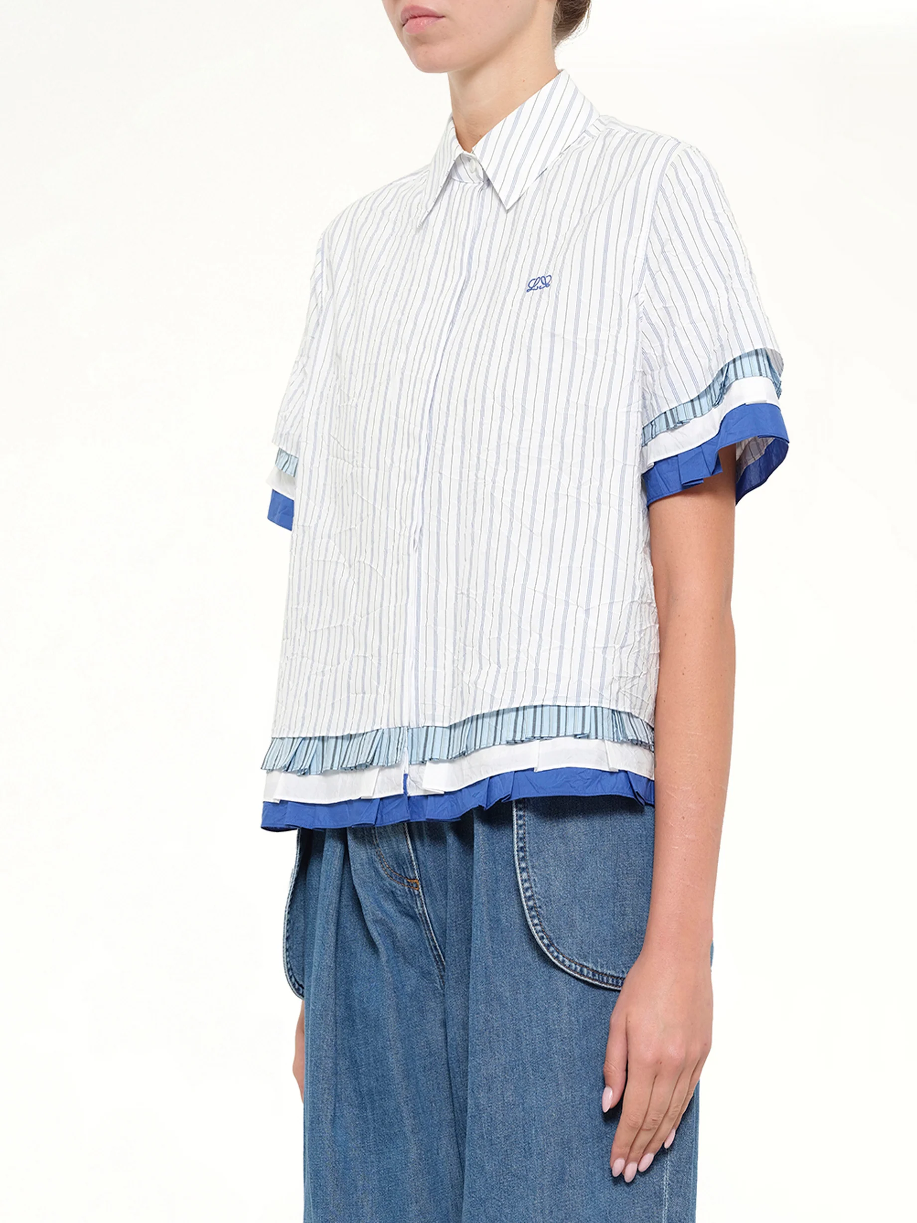 Short Sleeve Shirt in White/Multicolor - Image 3