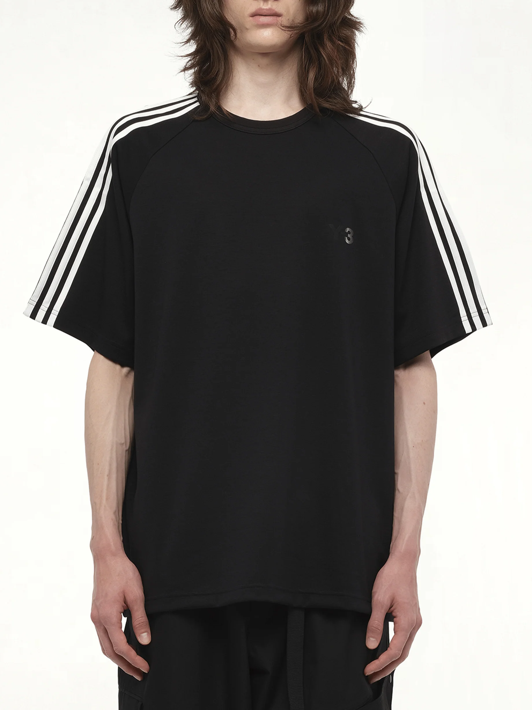 Short Sleeve T-Shirt 3-Stripes in Black