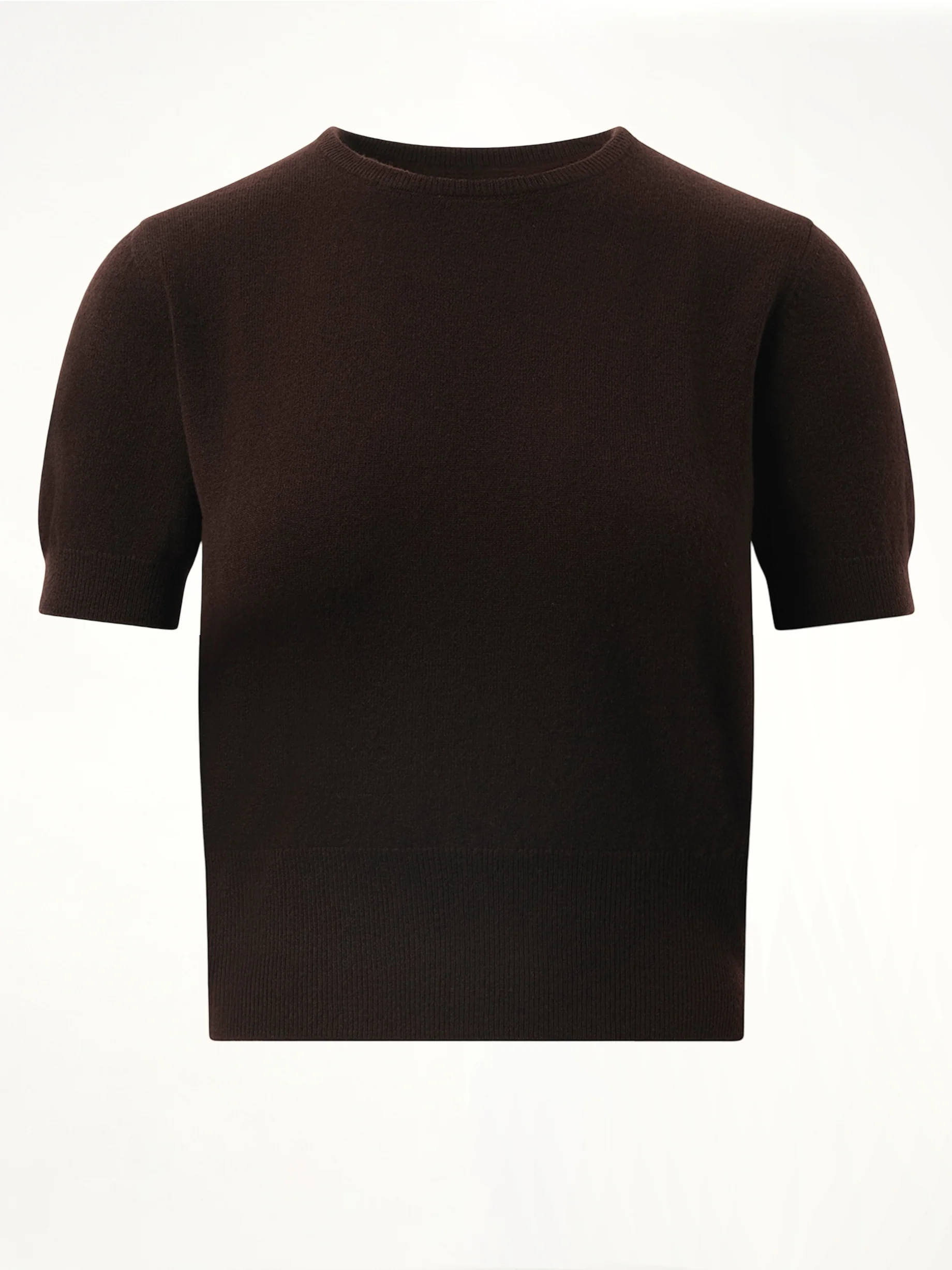 Short-sleeved Sweater in Dark Brown - Image 2