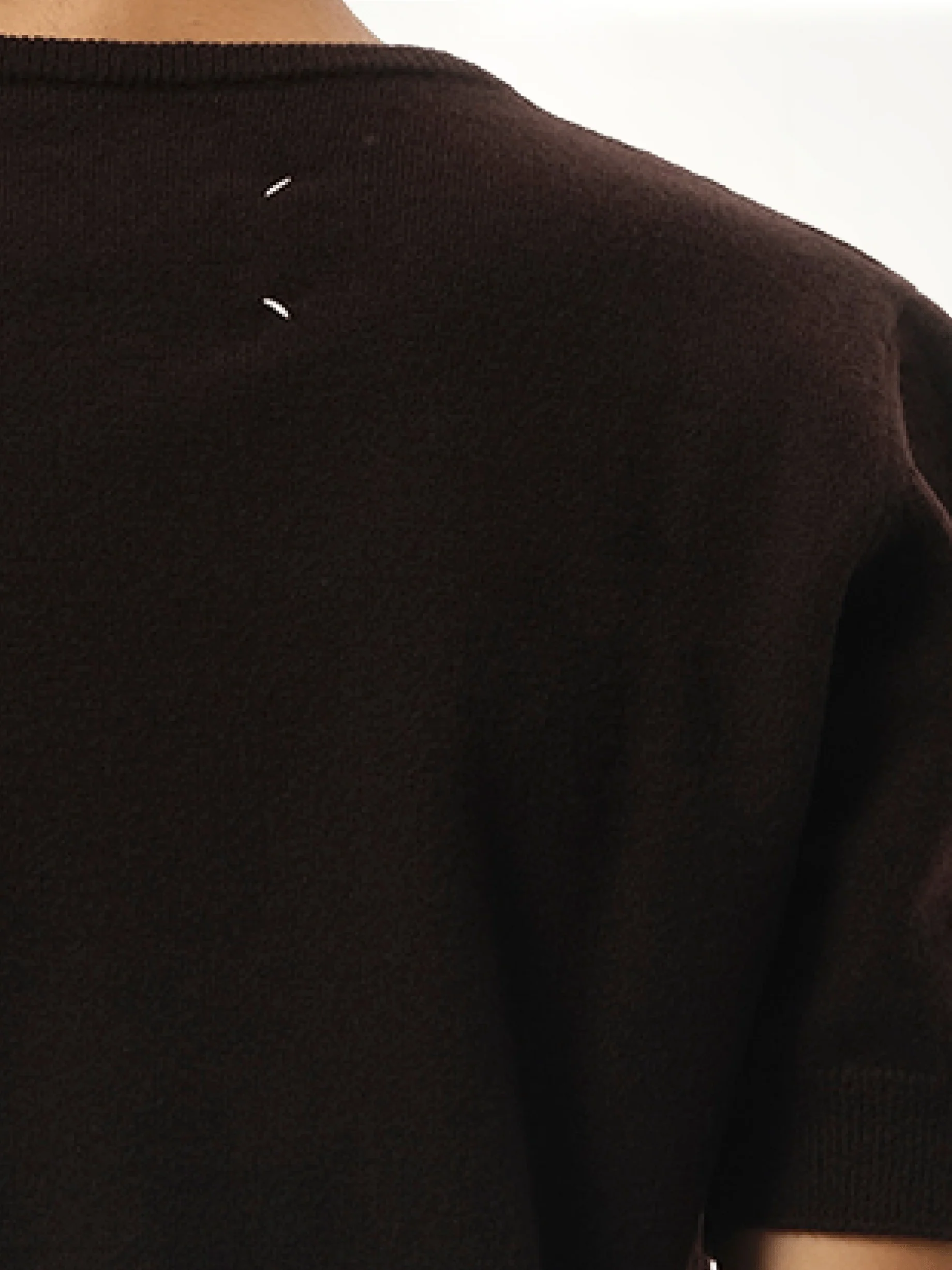 Short-sleeved Sweater in Dark Brown - Image 3