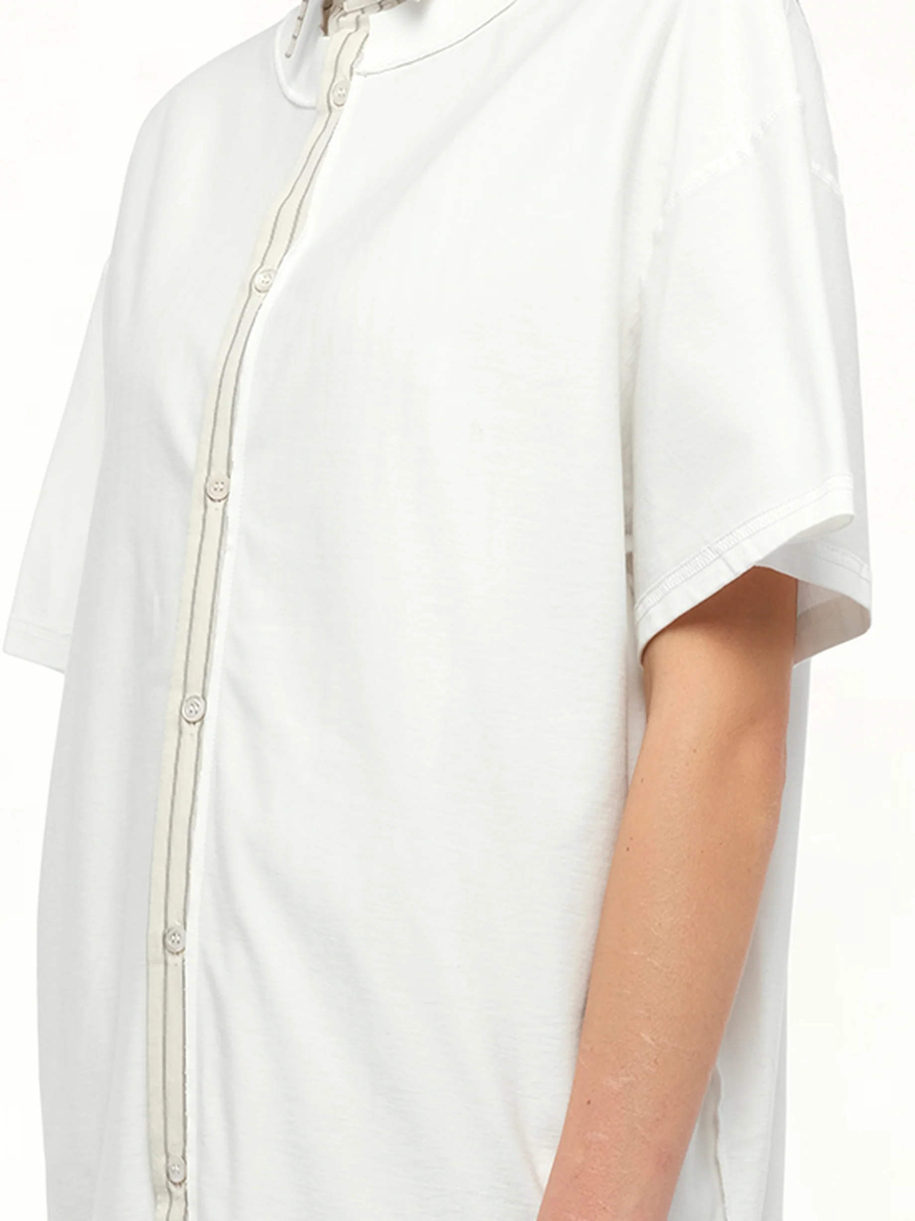 Short-sleeved Top in Off White - Image 3
