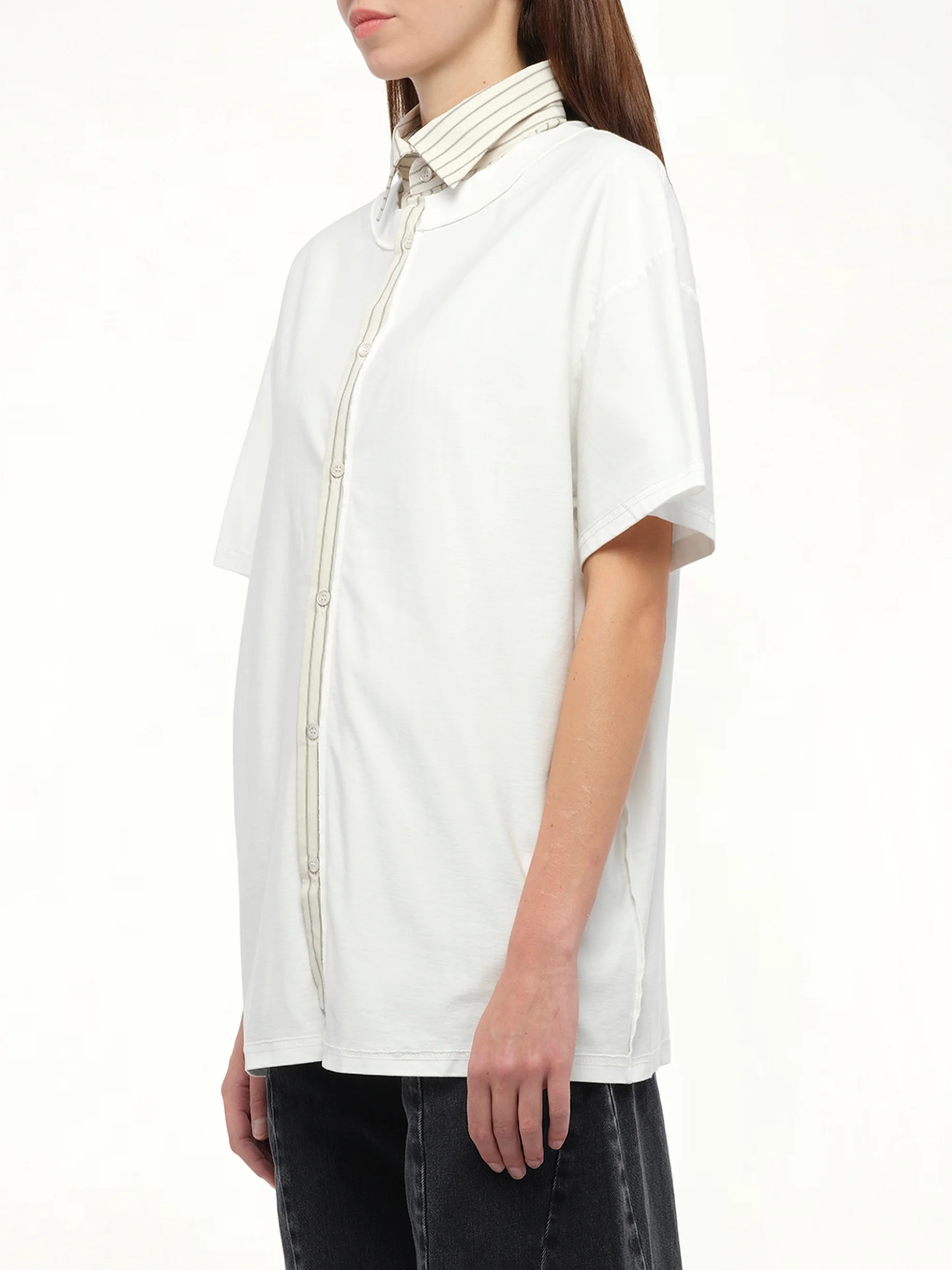 Short-sleeved Top in Off White - Image 5