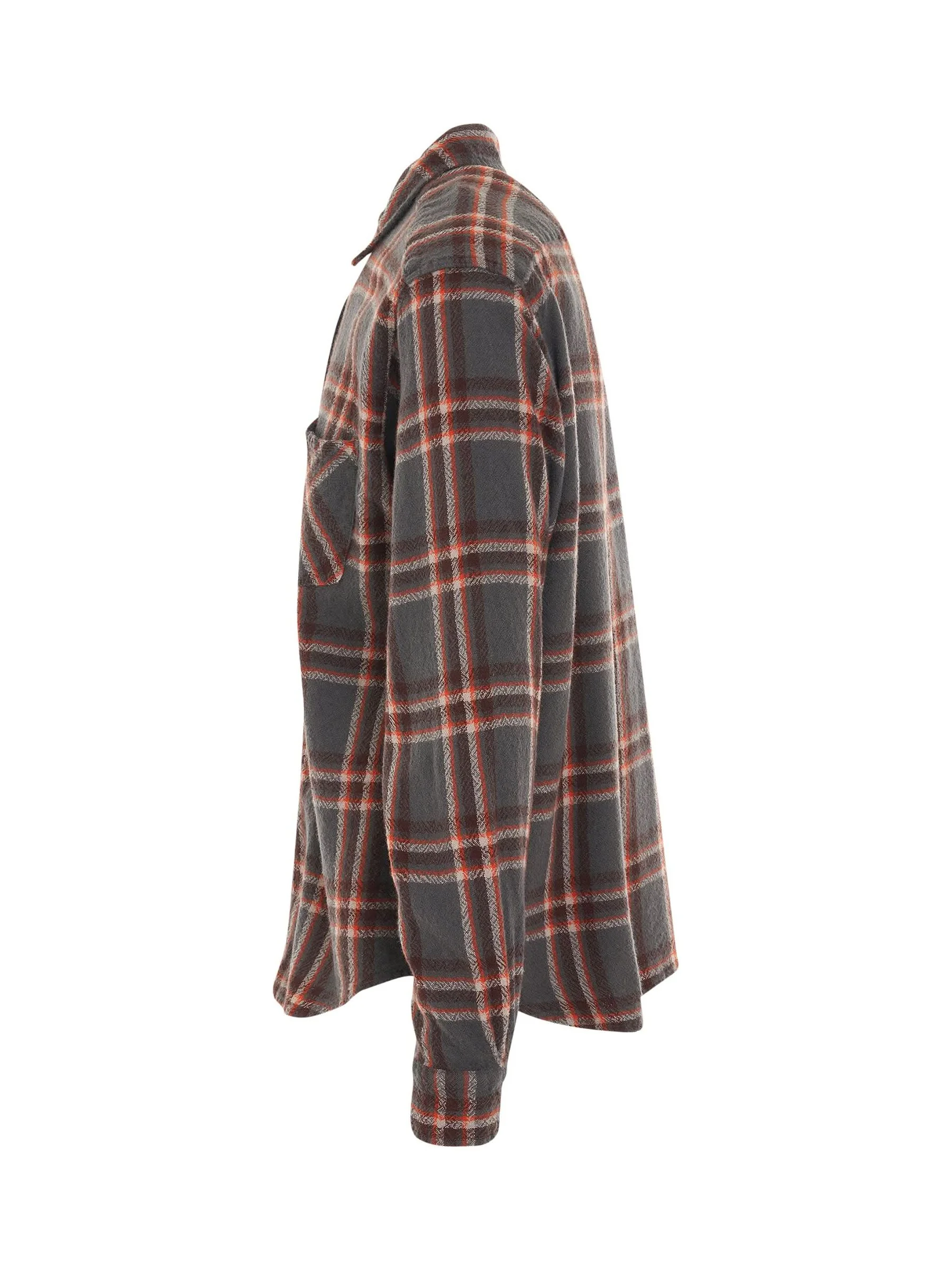 Shrunken Check Shirt in Charcoal - Image 3