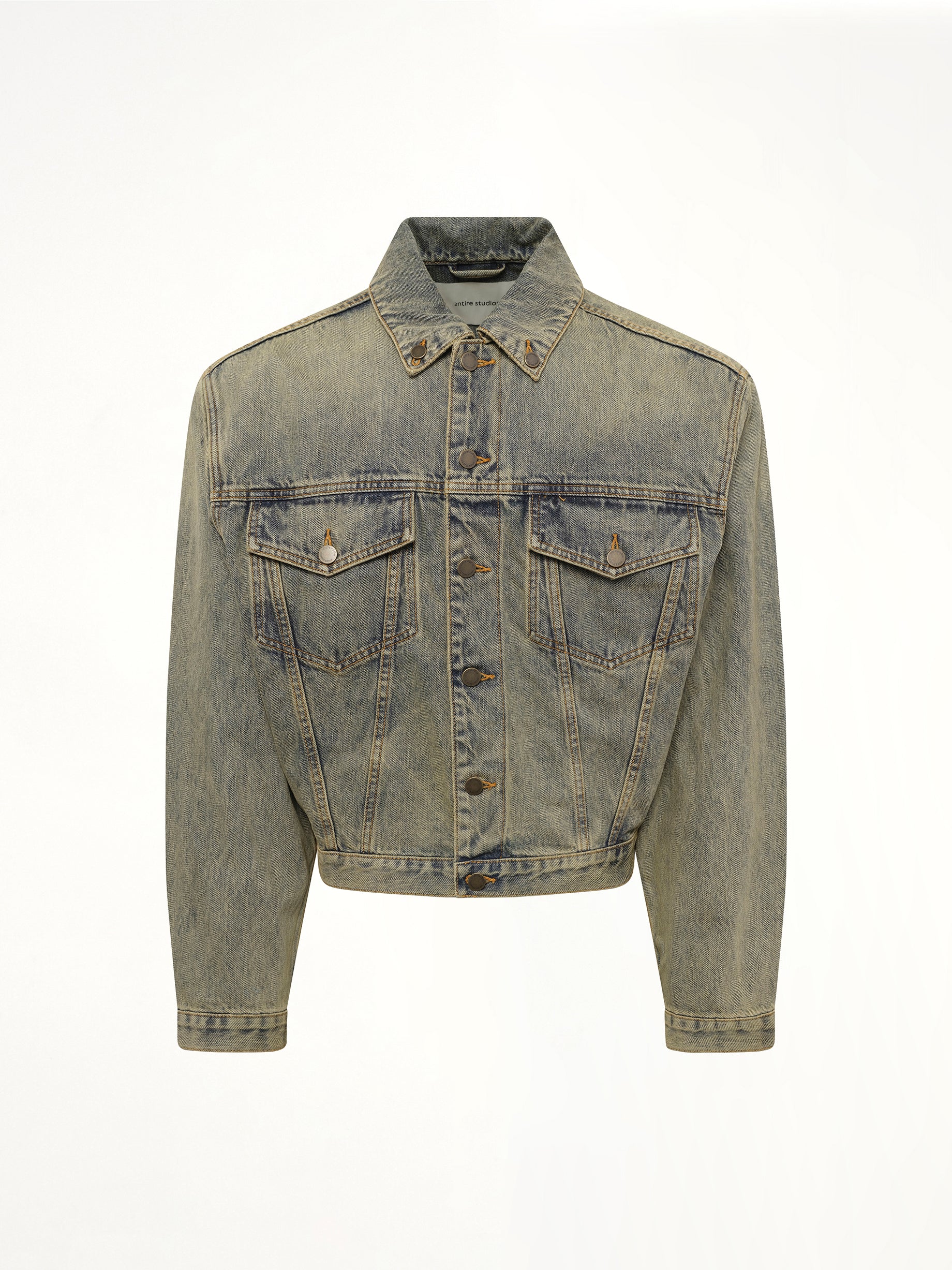 Shrunken Denim Jacket in Sufacewave - Image 2