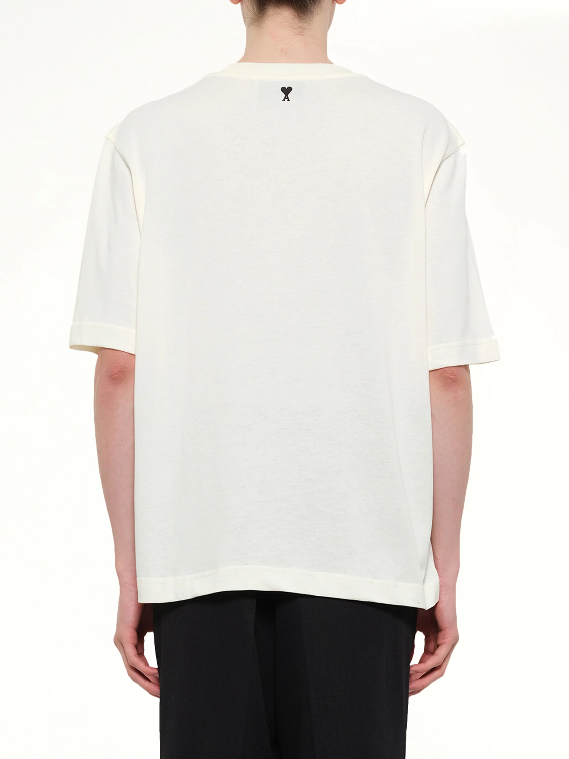 Signature Print Boxy Fit T-Shirt in White - Image 5