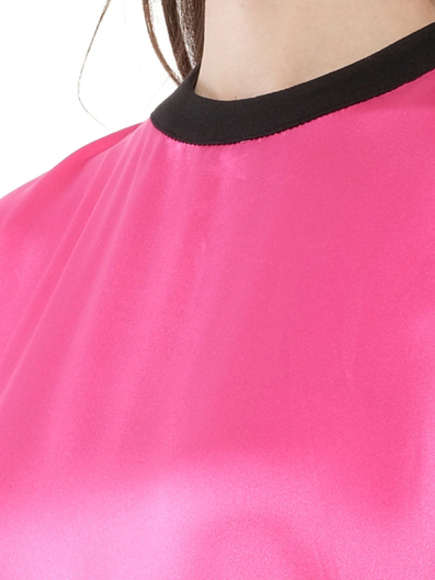 Silk Dress in Fushia - Image 2