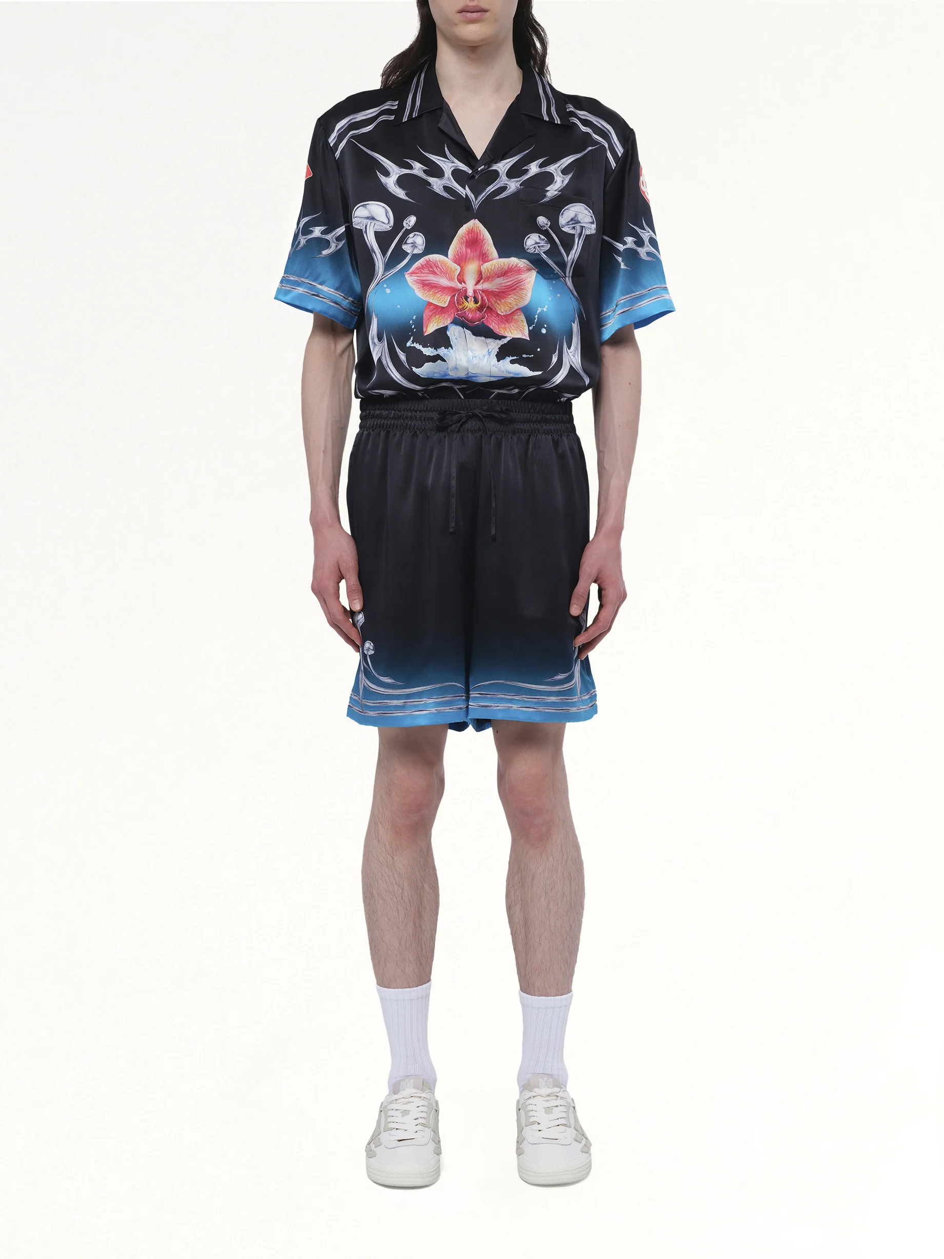 Silk Satin Blades Shorts in Multicolour - Image 7