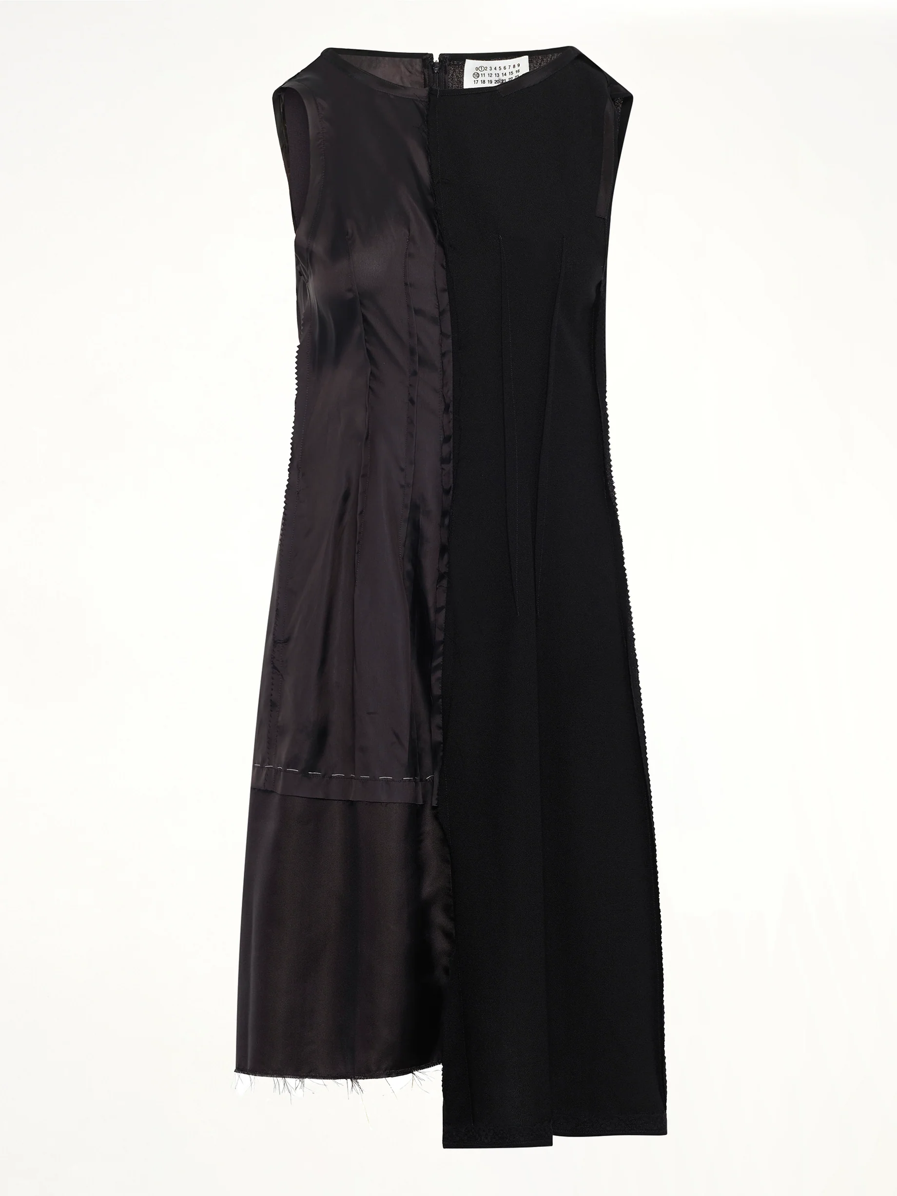 Silk Twill Midi Dress in Black - Image 2