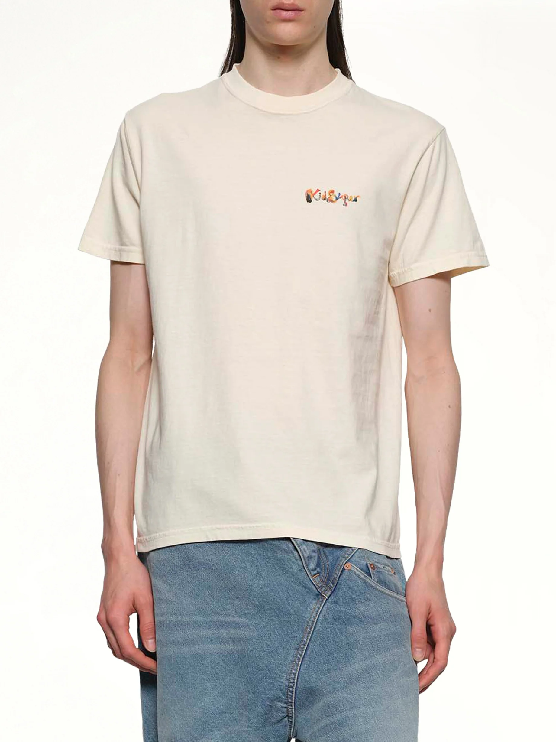 Simple T-Shirt in Ivory - Image 6