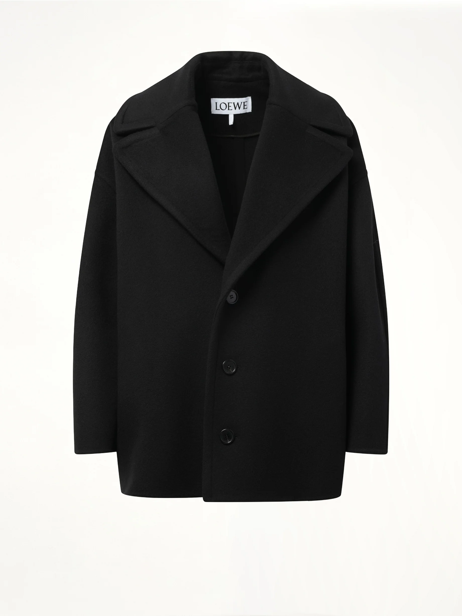 Single Breasted Short Coat in Black - Image 2