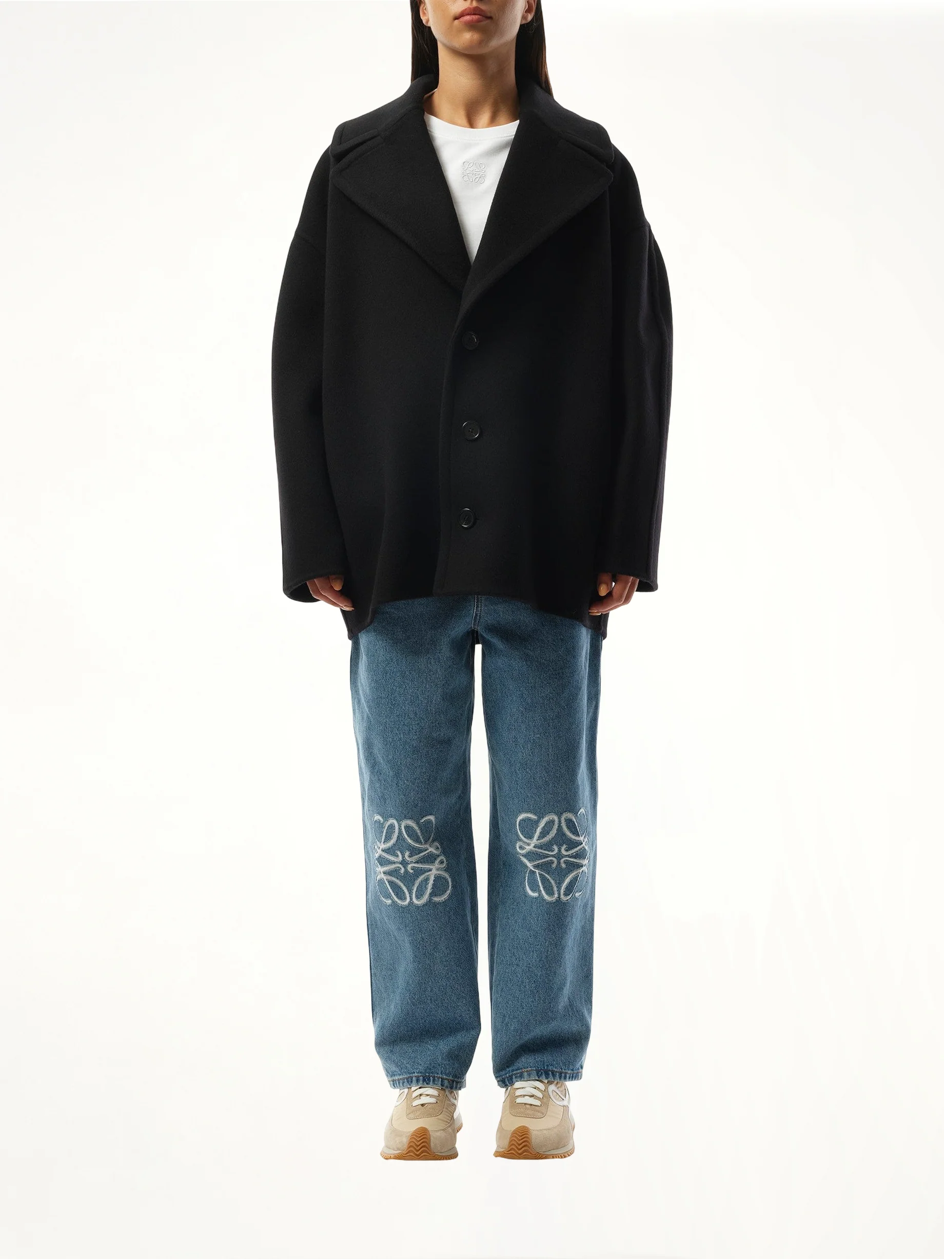 Single Breasted Short Coat in Black - Image 4