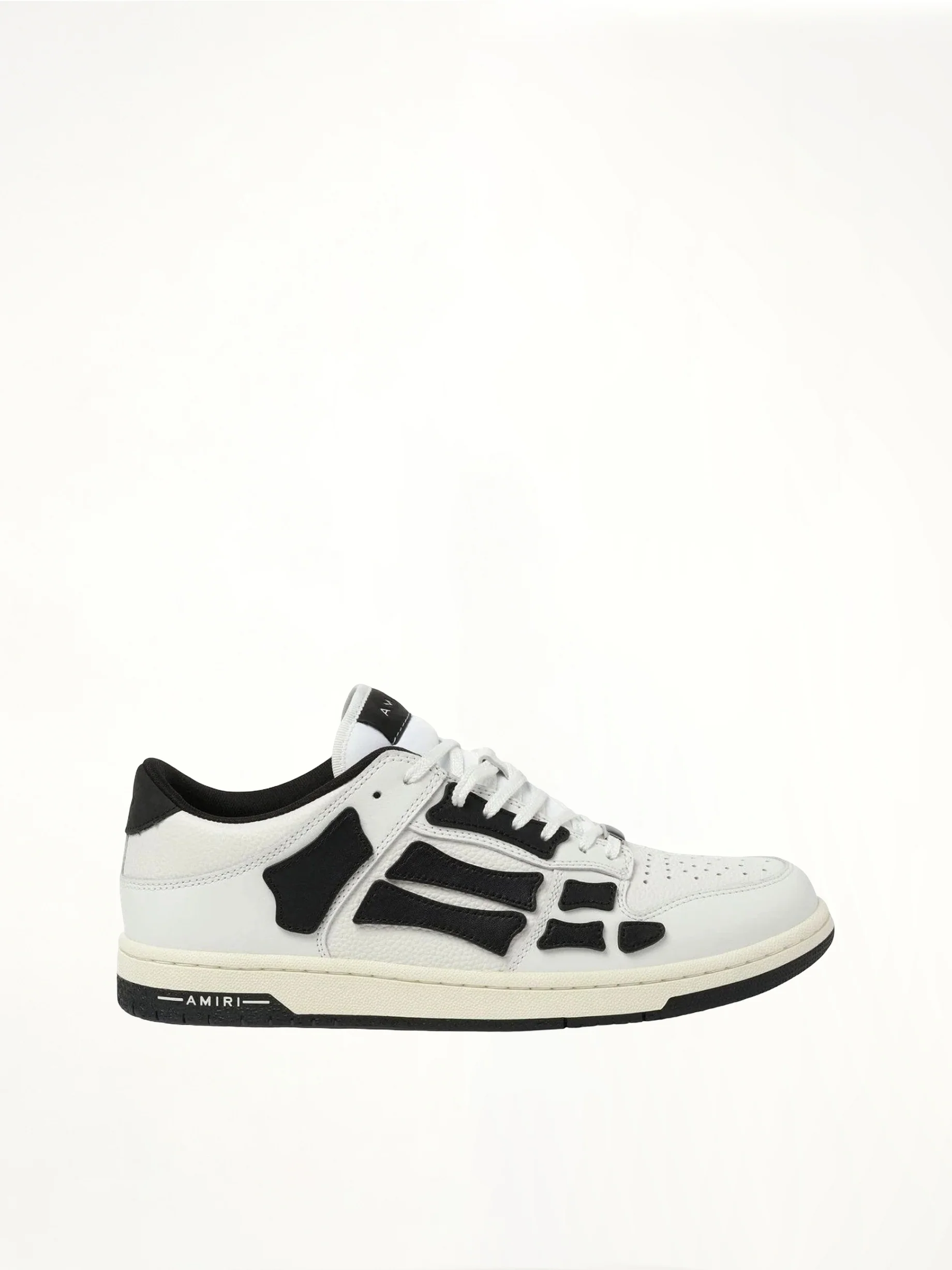 Skeleton Low Sneaker in White/Black