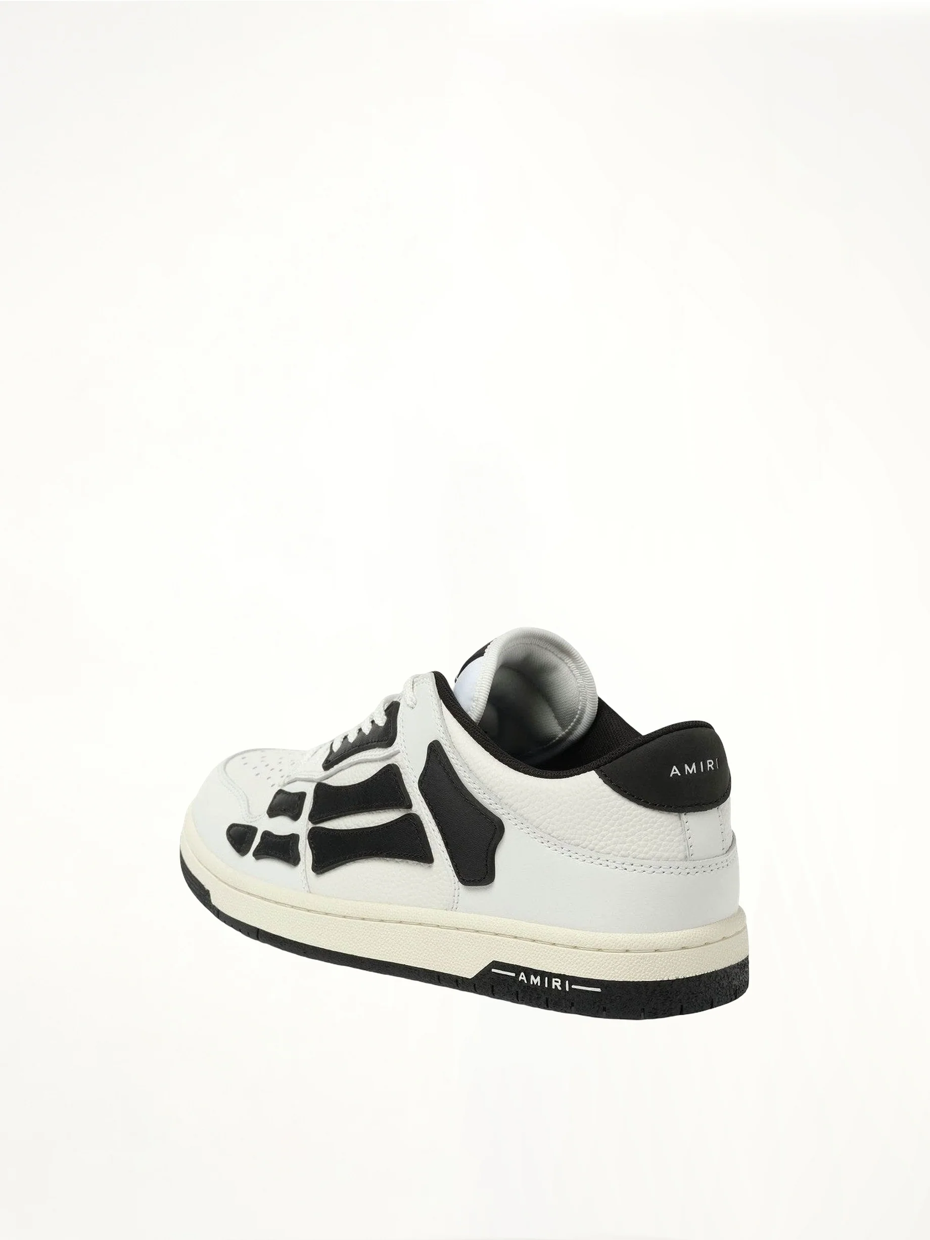 Skeleton Low Sneaker in White/Black - Image 3