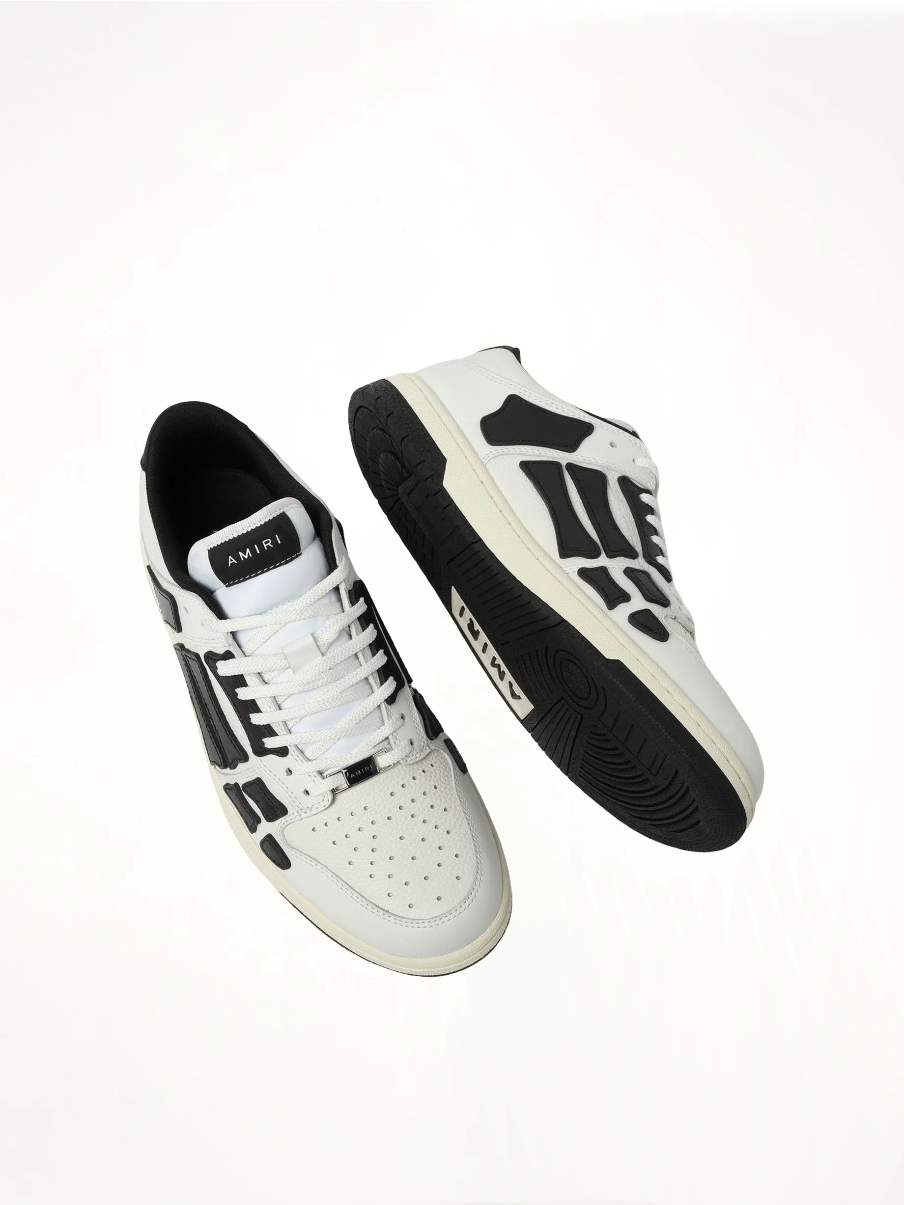 Skeleton Low Sneaker in White/Black - Image 4