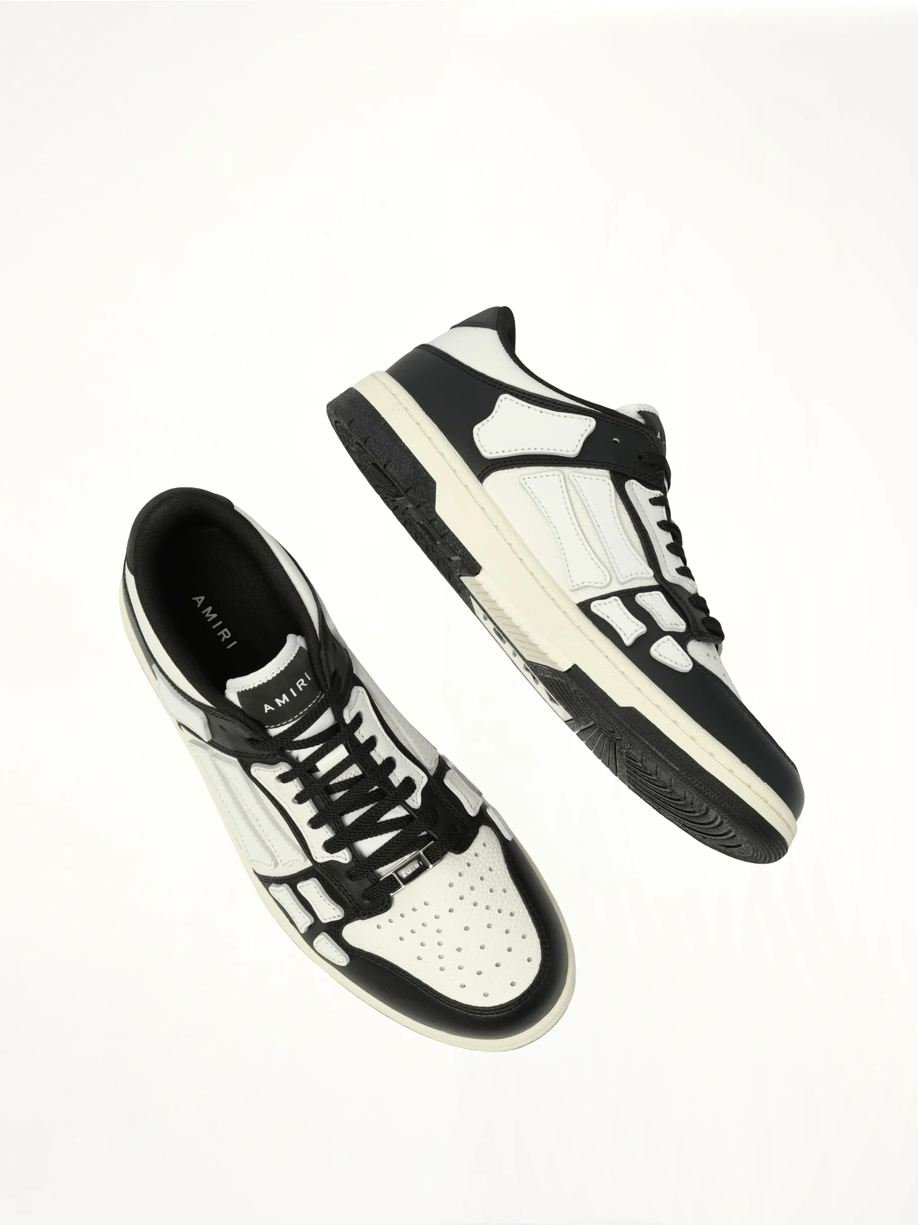 Skeleton Top Low Sneaker in Black/White - Image 4