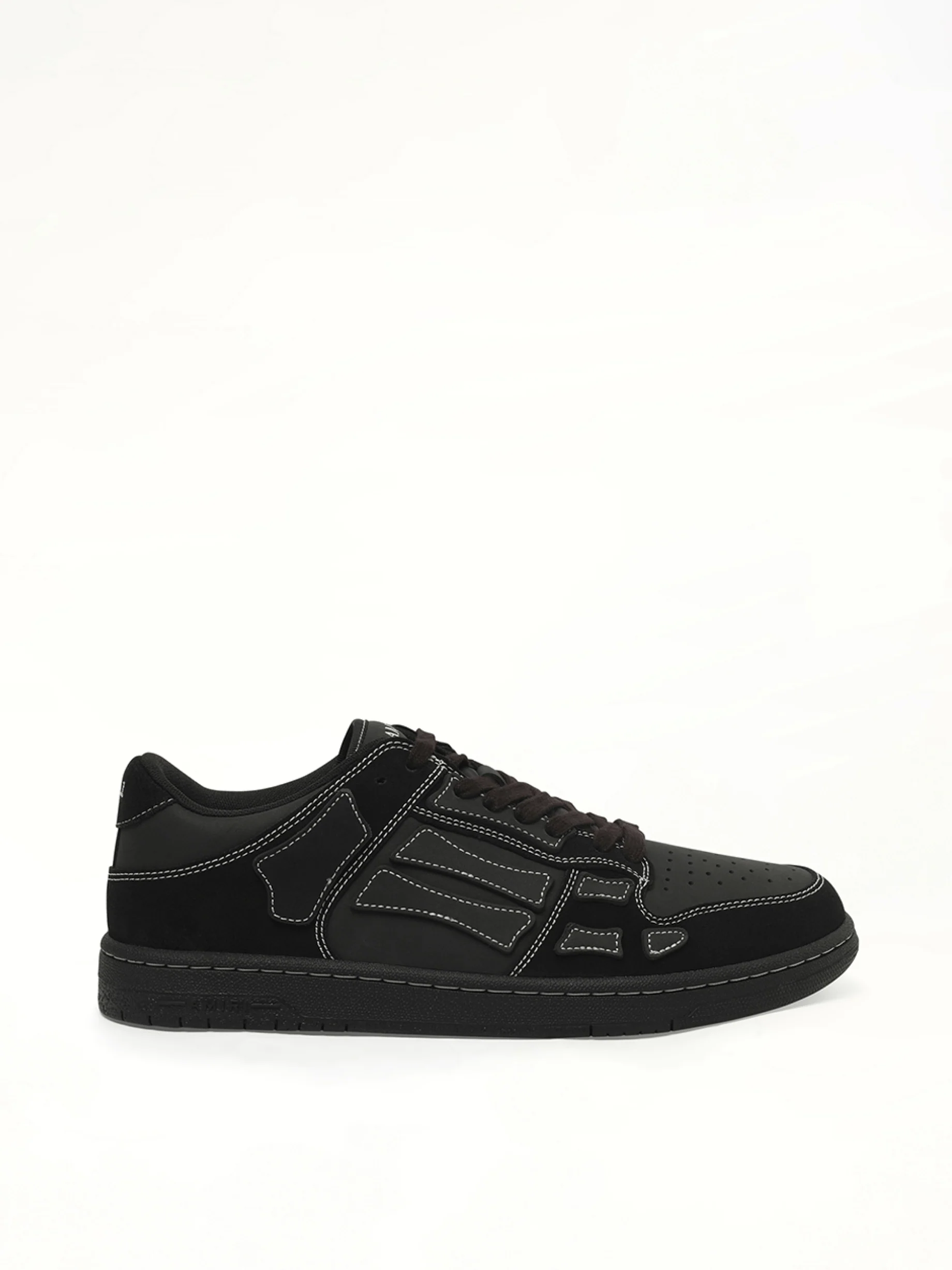 Skeleton Top Low Sneaker in Black