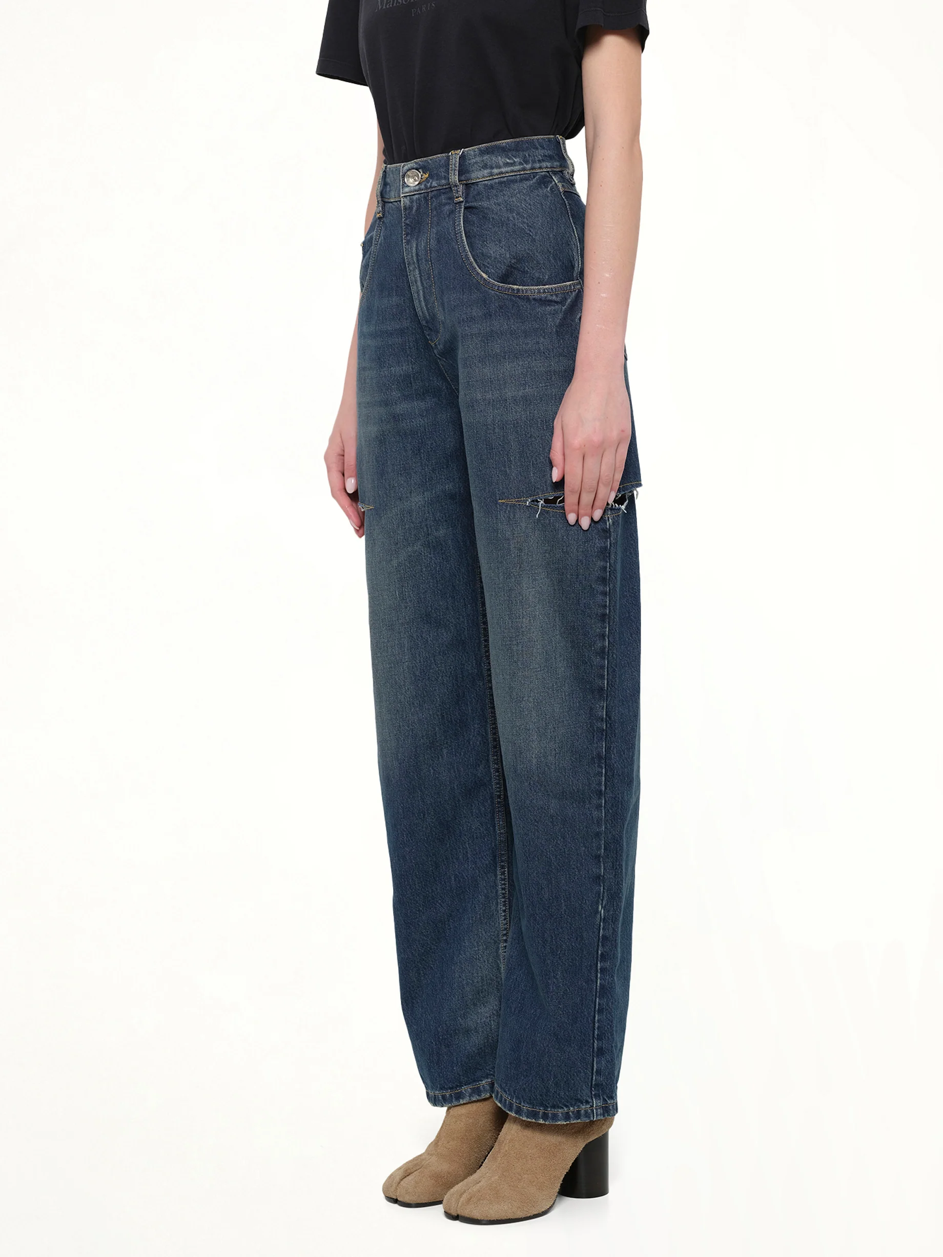 Slash Denim Jeans in Washed Indigo - Image 3