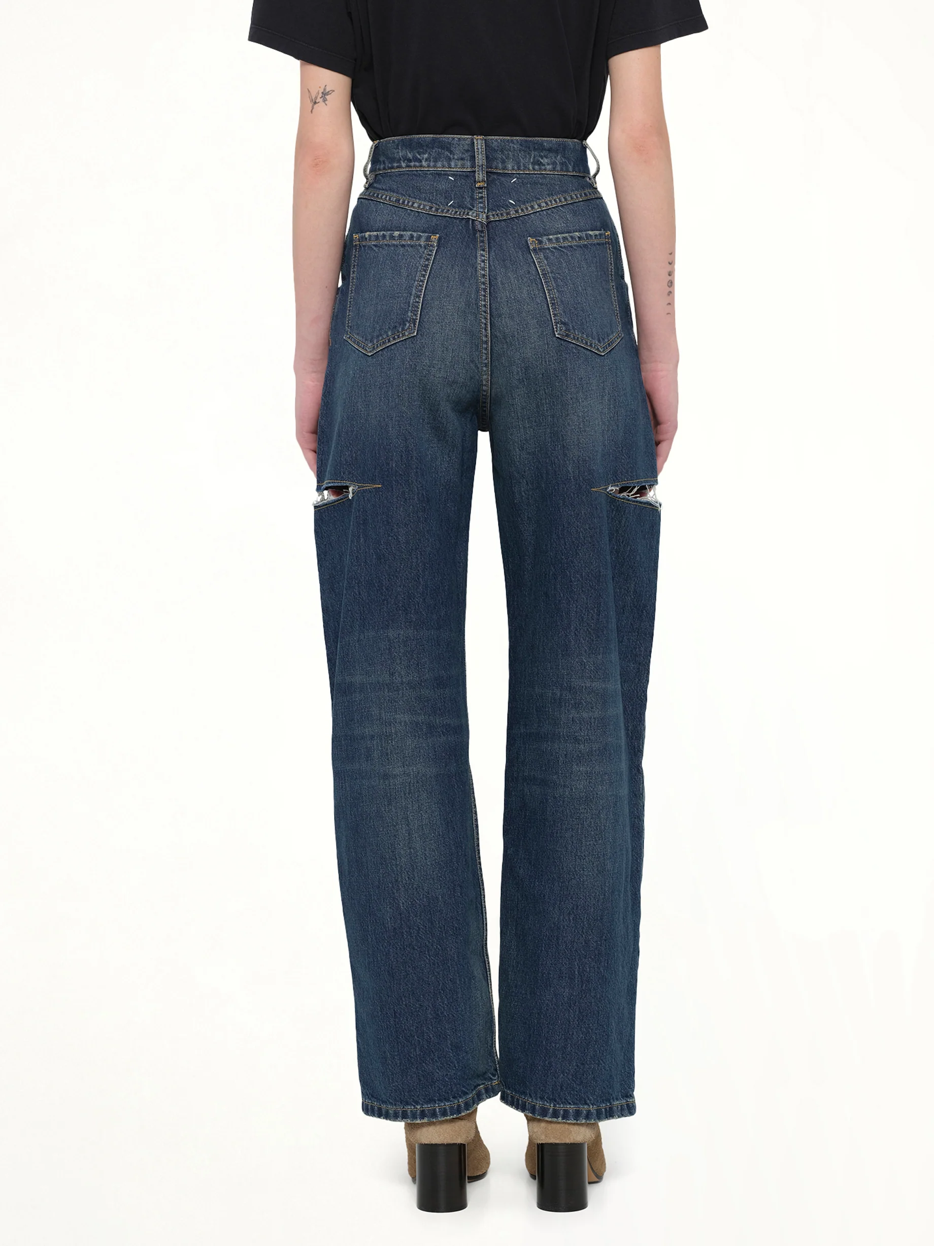 Slash Denim Jeans in Washed Indigo - Image 5