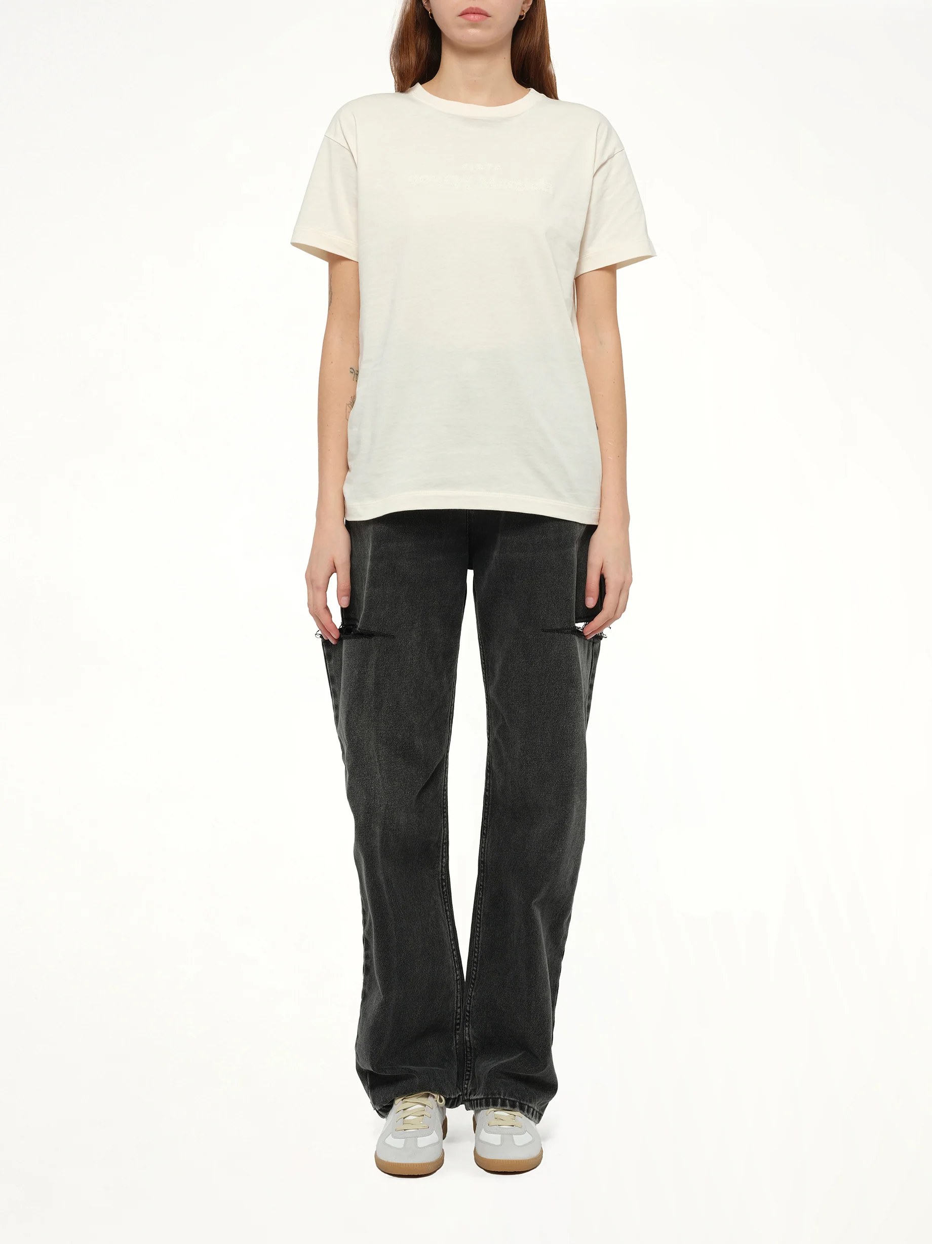Slash Loose Fit Denim Jeans in Black - Image 7