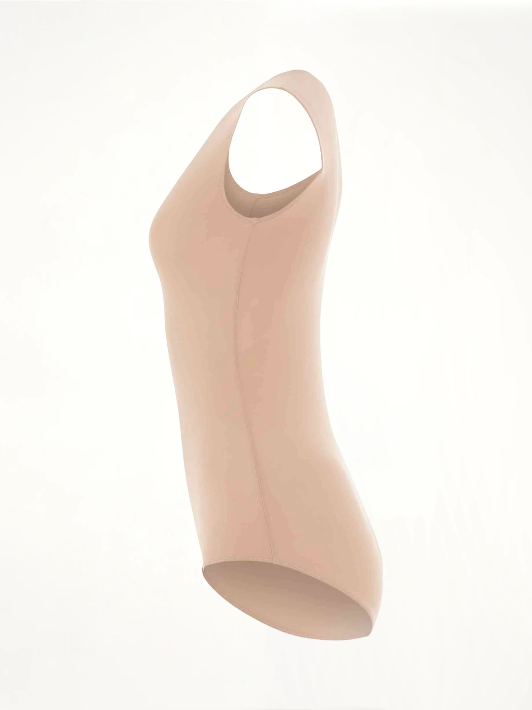 Sleeveless Bodysuit in Skin - Image 4