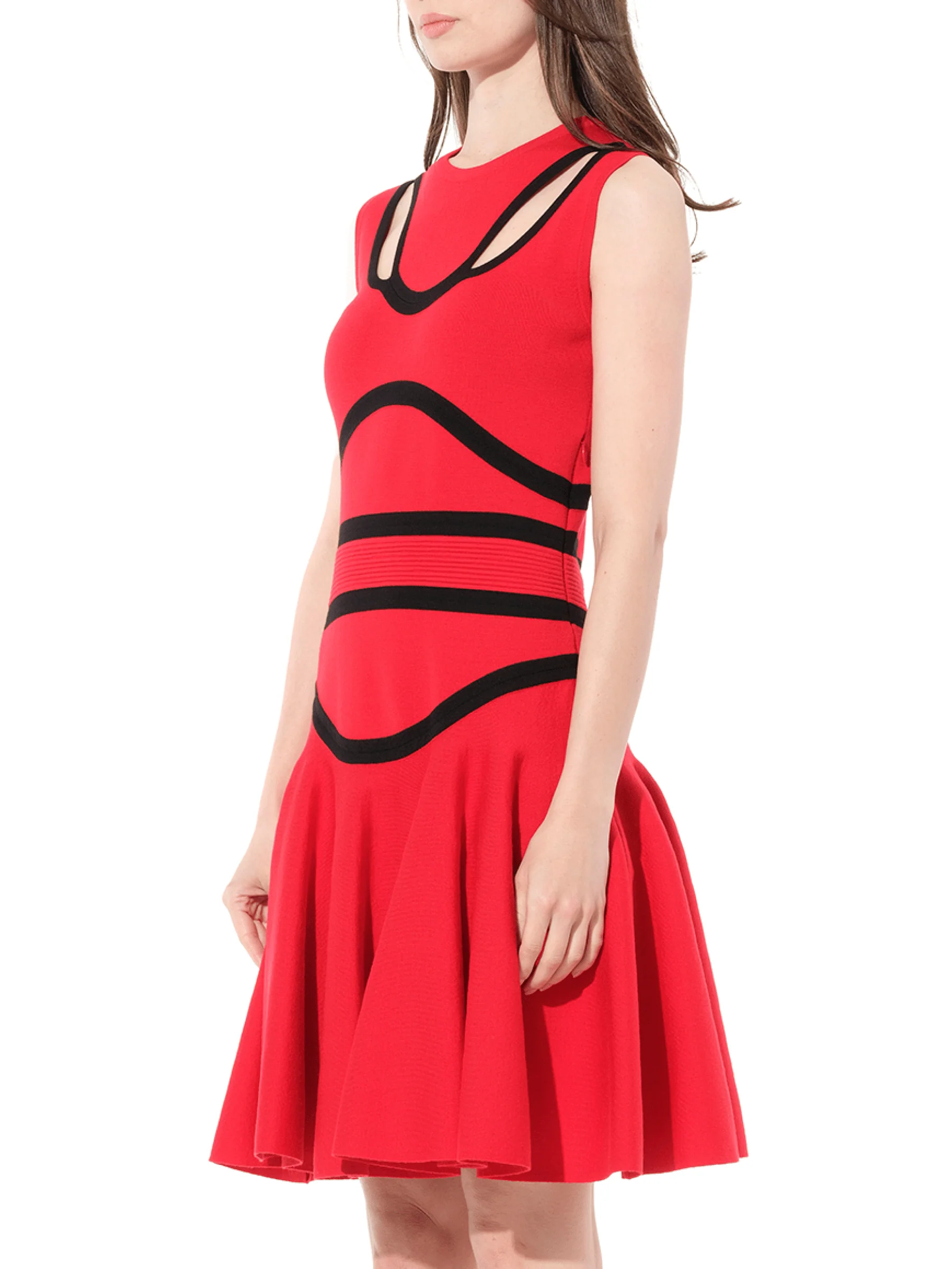 Sleeveless Mini Dress in Red - Image 5