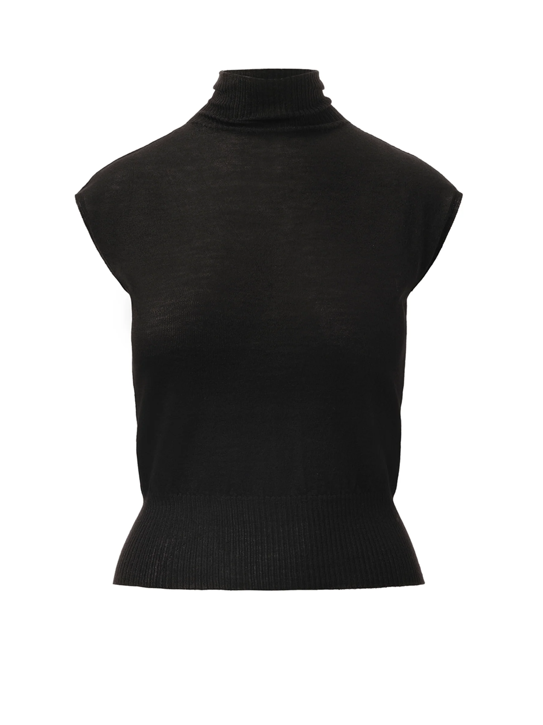 Sleeveless Turtle in Black - Image 2