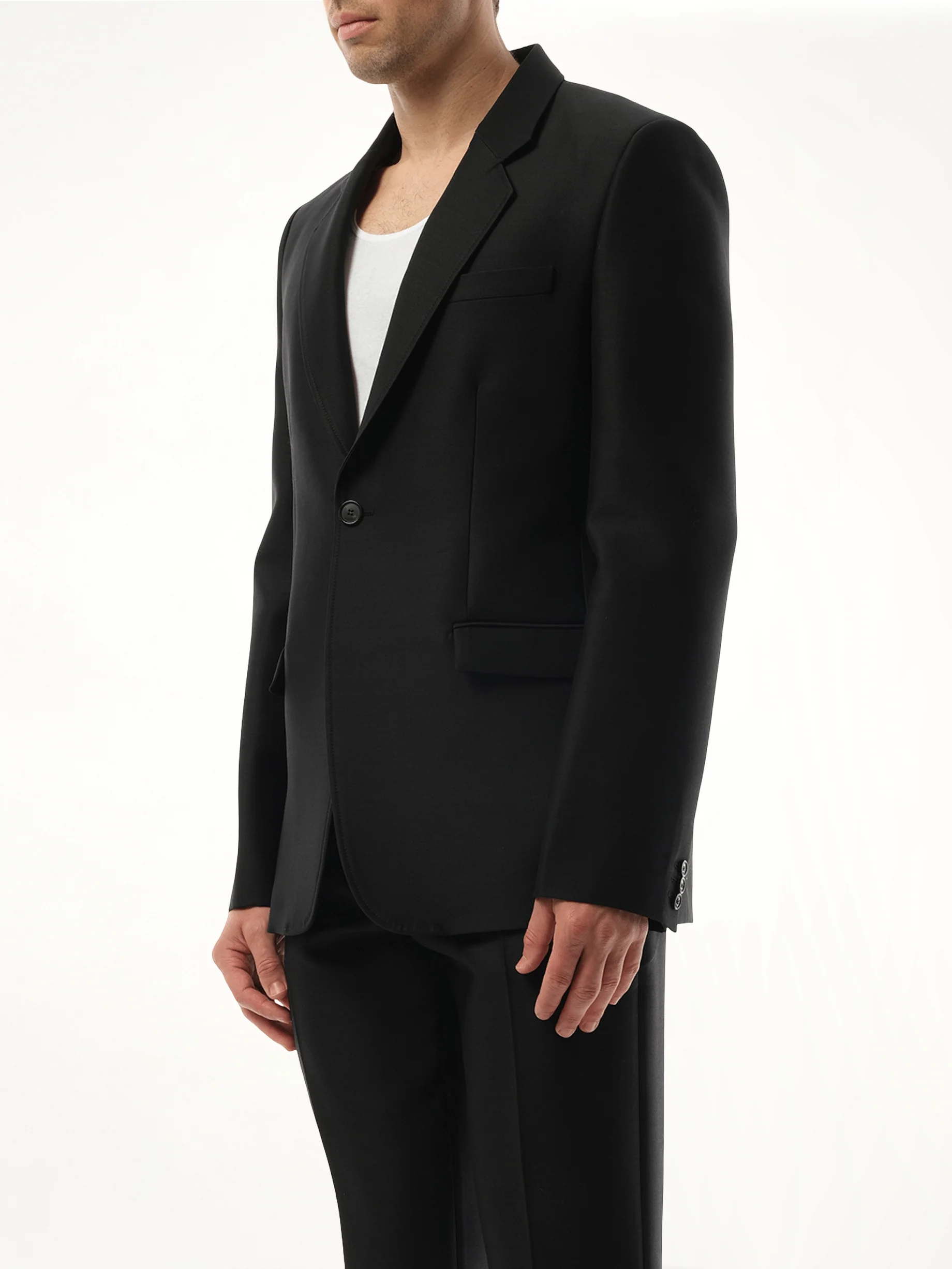 Slim Fit Jacket in Black - Image 5