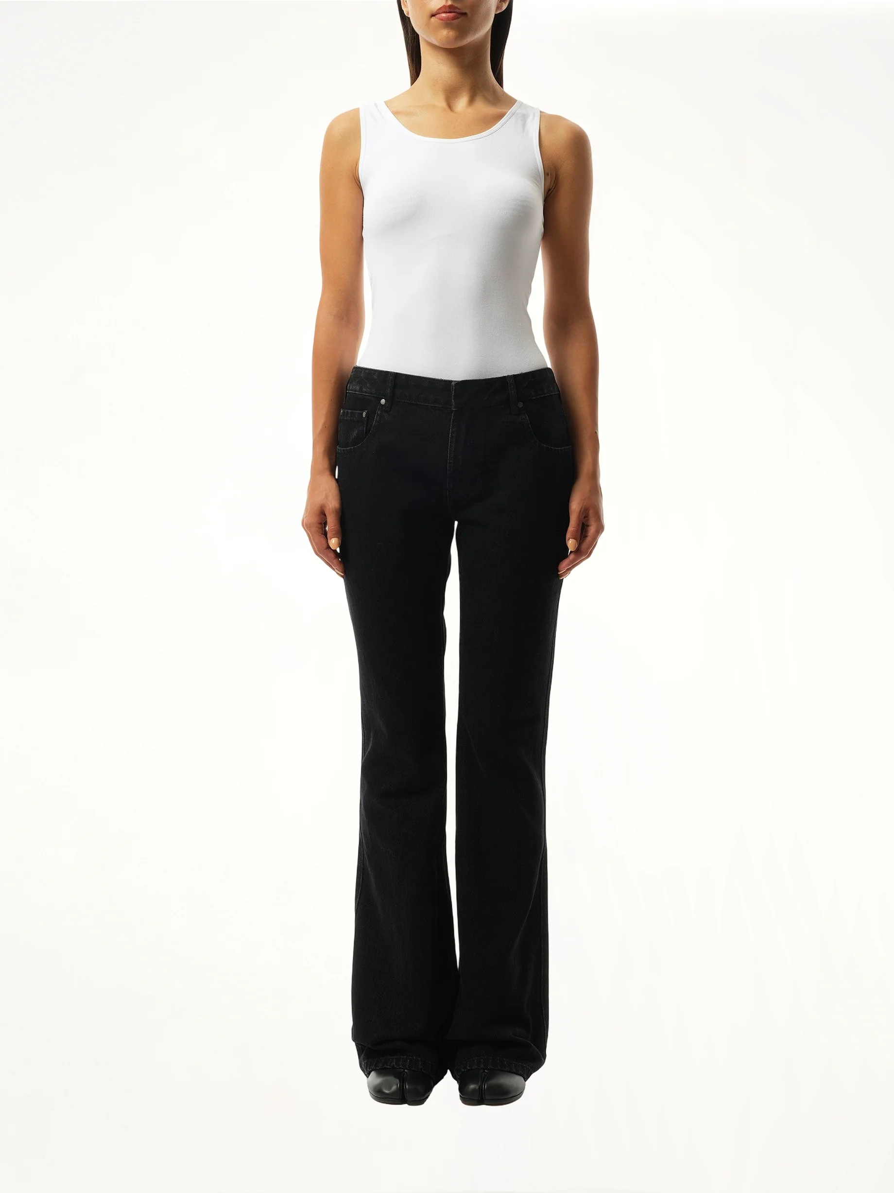 Slim-Flared Jeans in Magnetite - Image 4