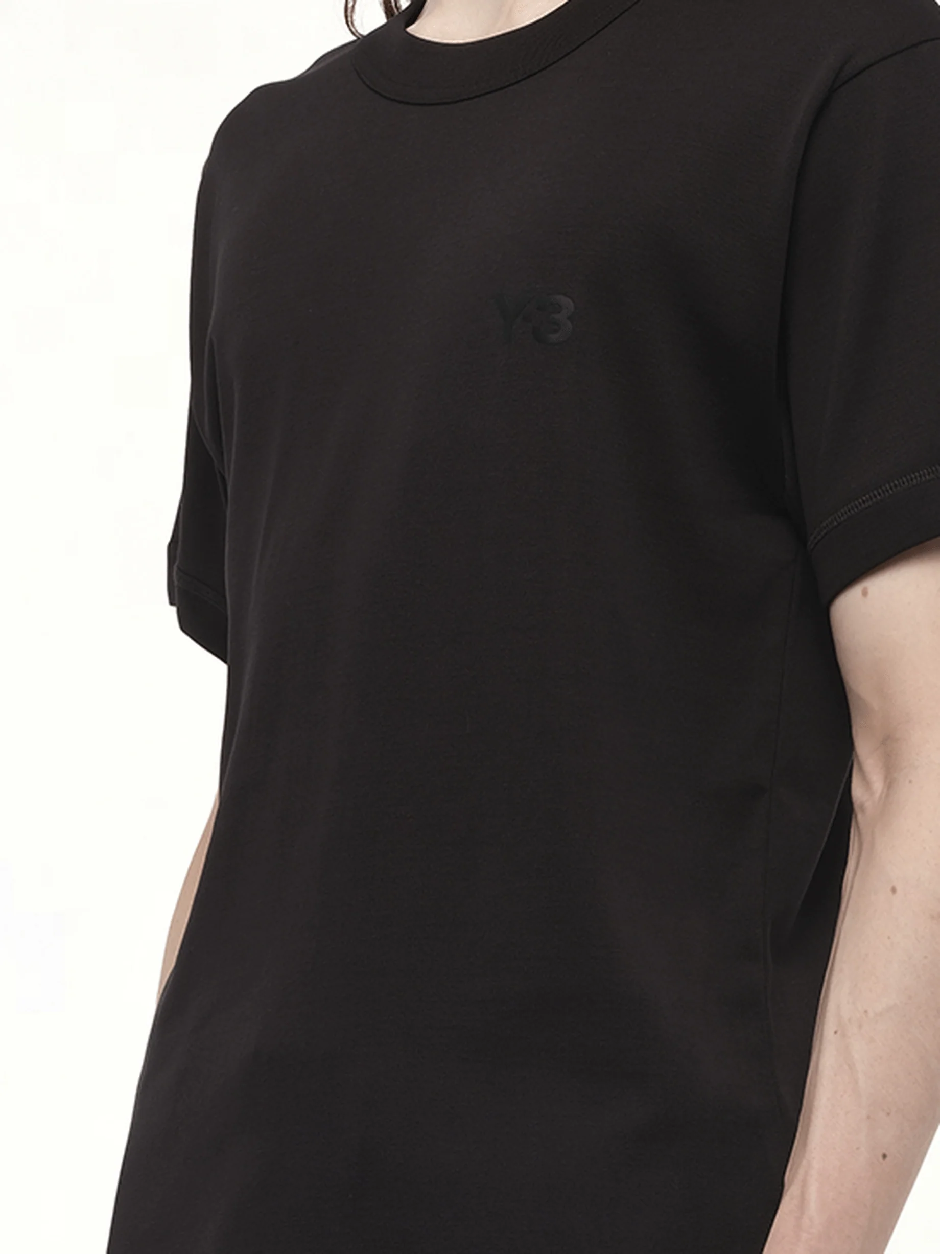 Slim Short Sleeve T-Shirt in Black - Image 3