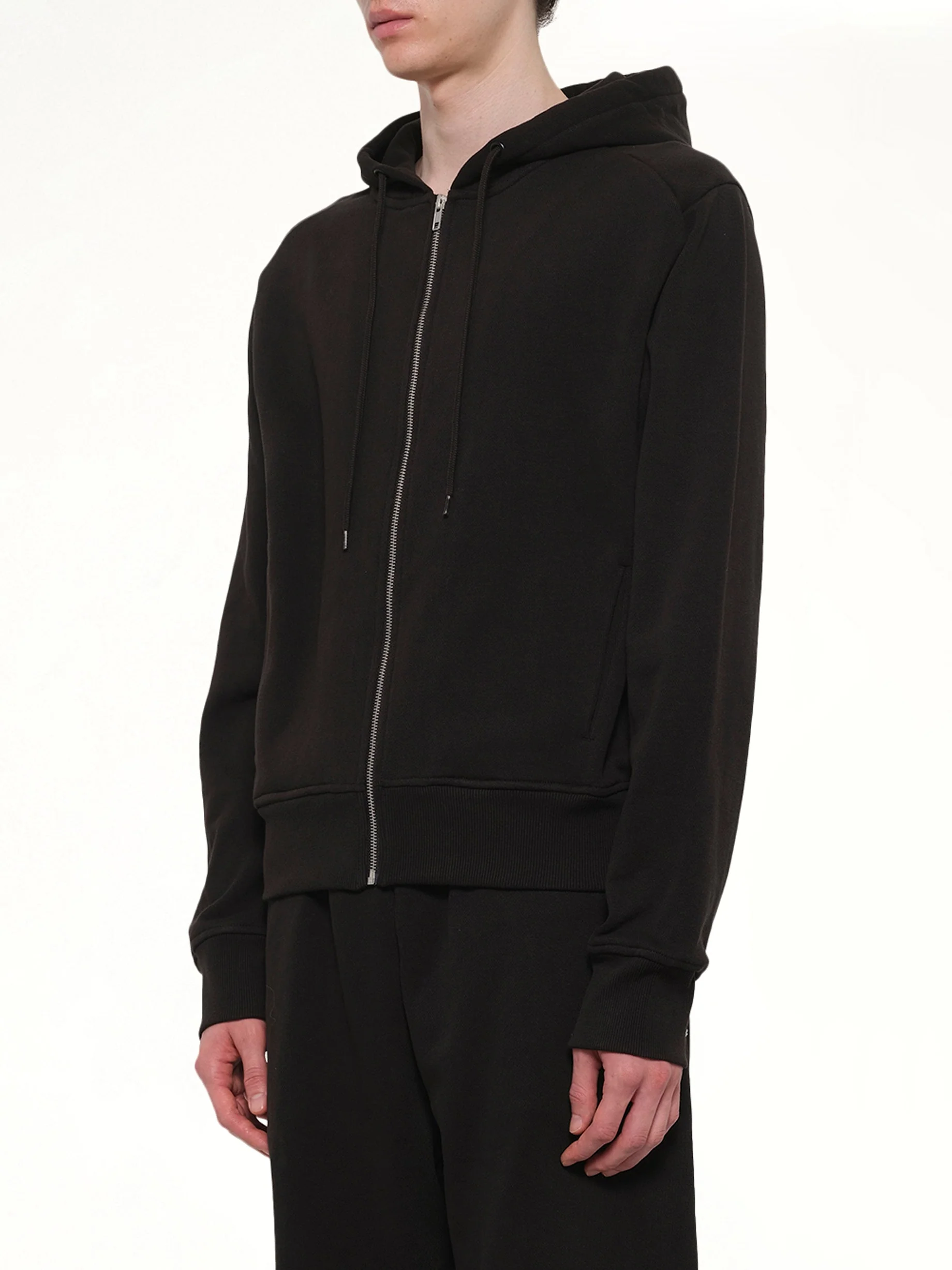 Slim Zip Up in Black - Image 3
